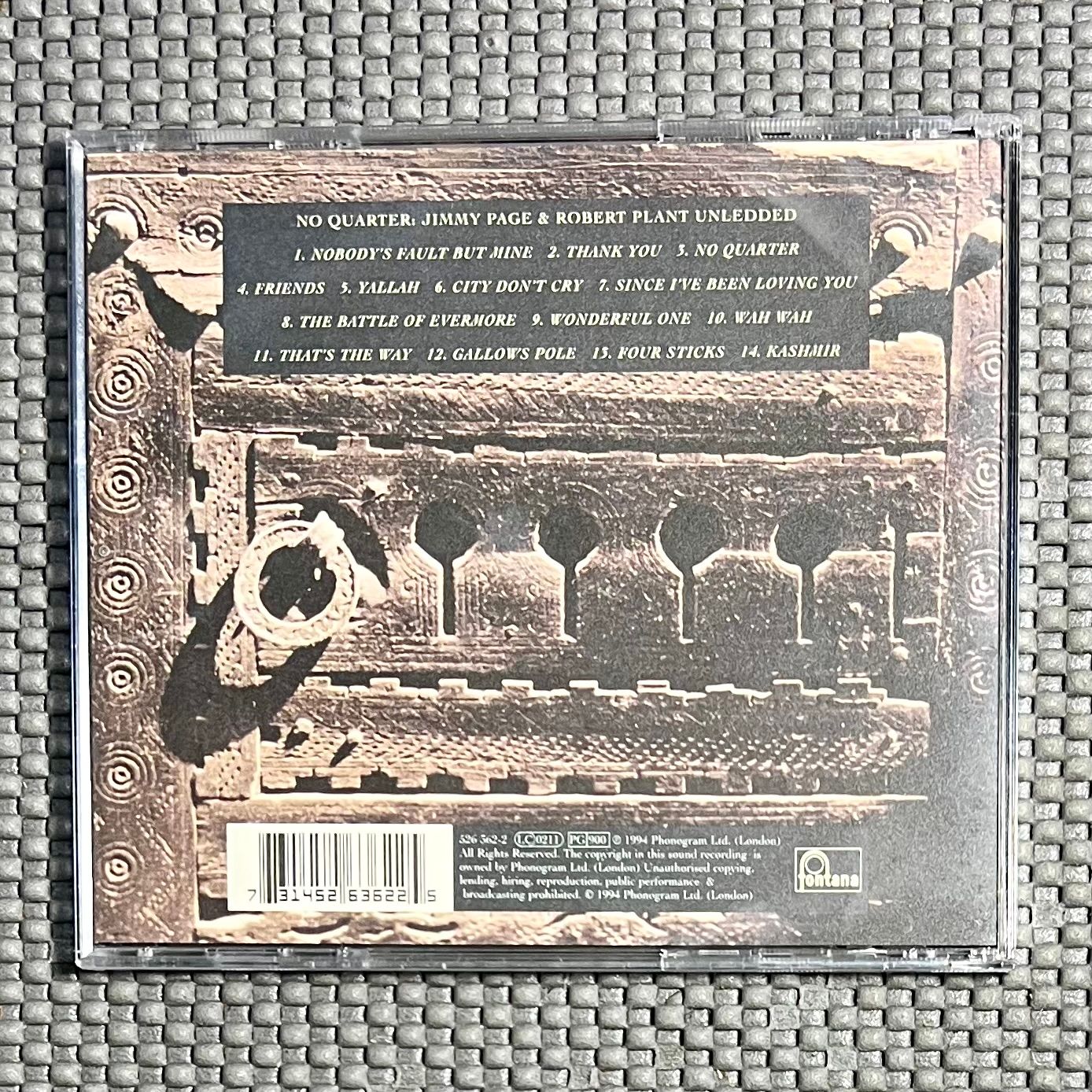 Jimmy Page & Robert Plant - No Quarter [CD - 1st EU Ed. - 1994 - VG+/EX] Rock | Fontana (526 362-2) - 2