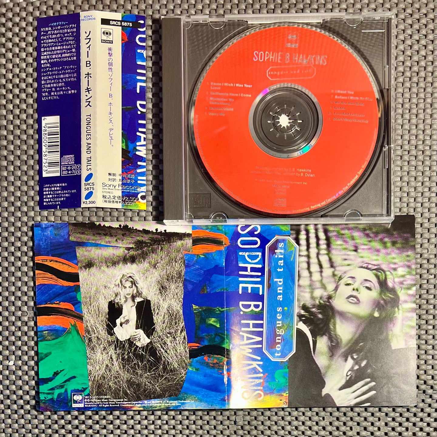 Sophie B. Hawkins - Tongues And Tails [CD - 1st Japan Press - 1992 - Mint/Mint] | Sony (SRCS 5875) - 3