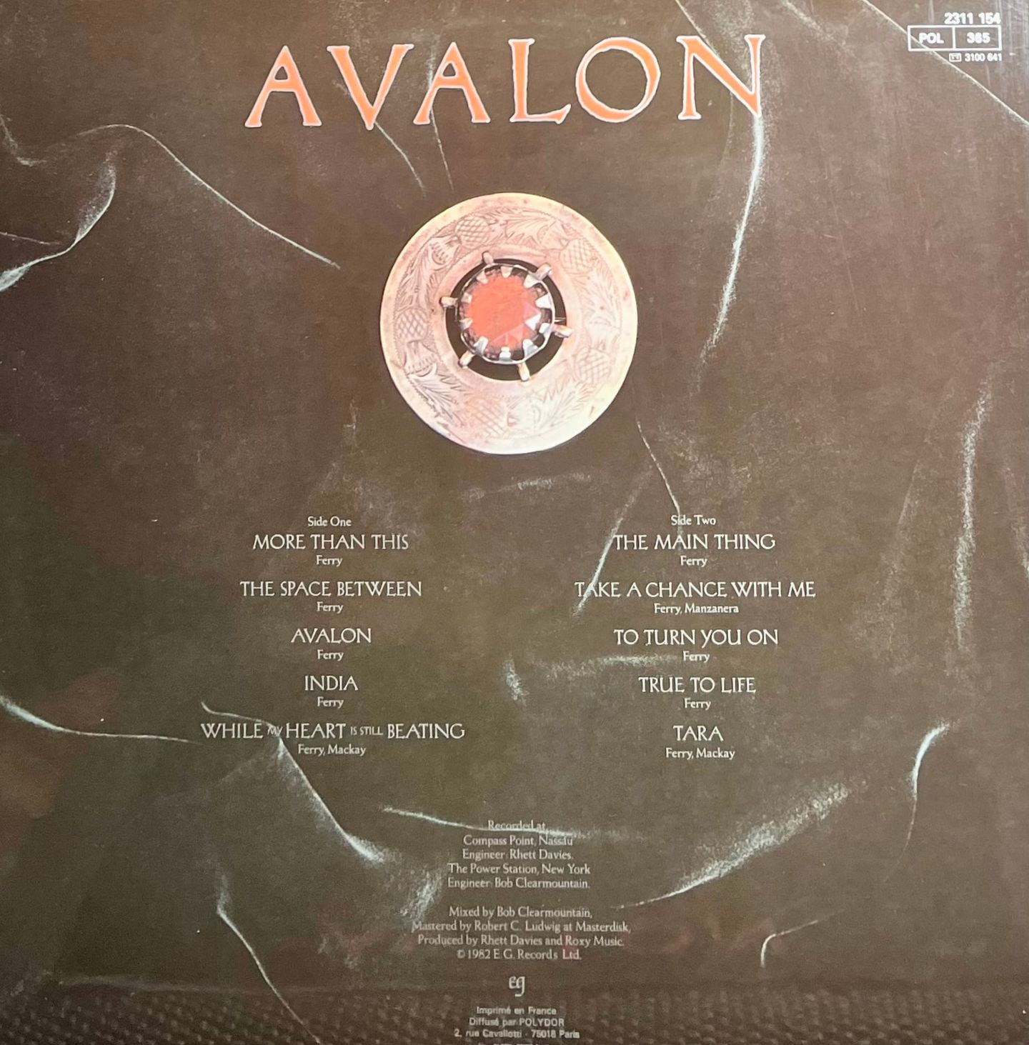 Roxy Music - Avalon | EG (530 501) - 3
