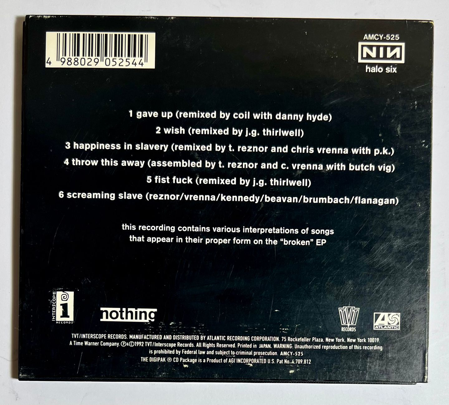 Nine Inch Nails = Nine Inch Nails - Fixed = フィックス | Nothing Records (AMCY-525) - 2