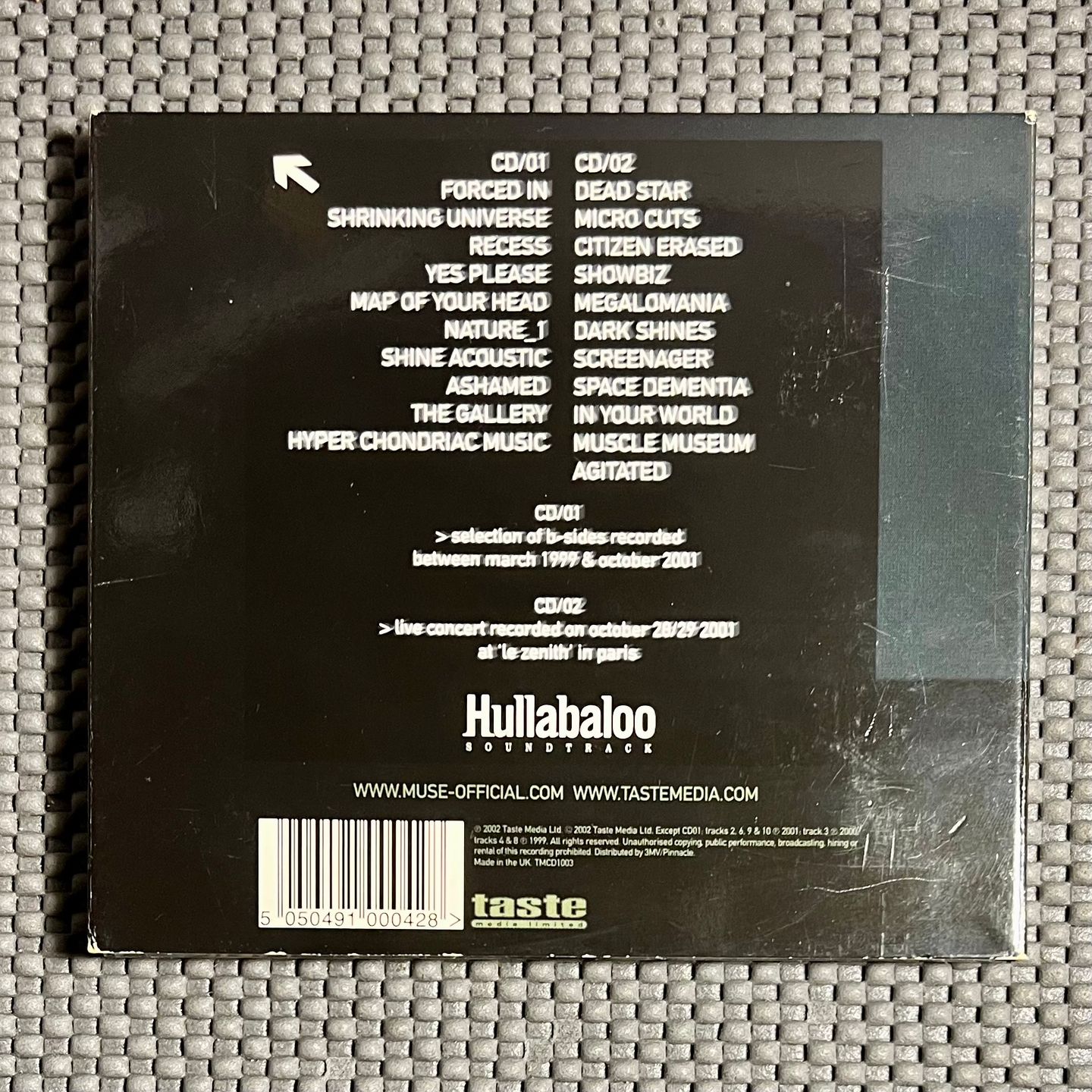 Muse - Hullabaloo Soundtrack [2xCD - 1st Press - 2002 - NM/EX] | Taste Media Limited (TMCD1003) - 2