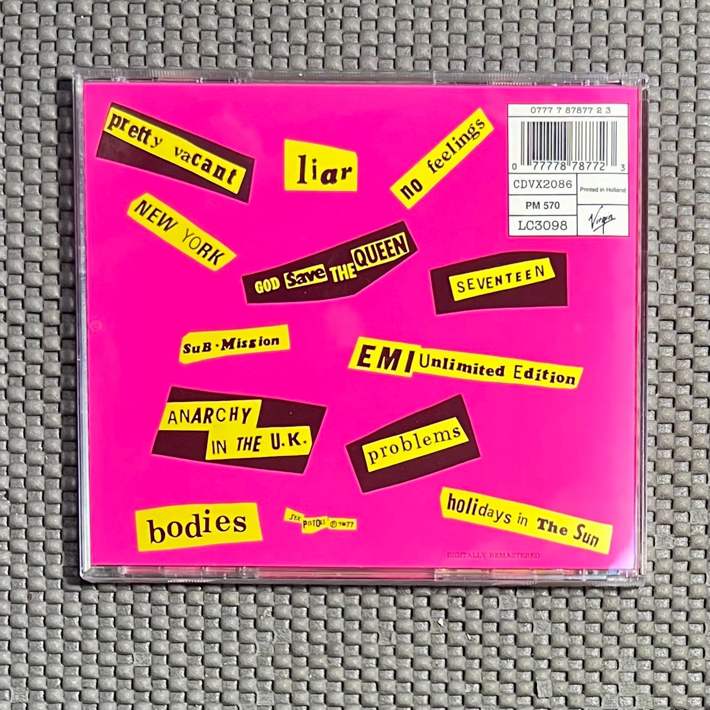 Sex Pistols - Never Mind The Bollocks Here's The Sex Pistols [CD - Remastered - EU 2009 - Virgin CDVX 2086 - EX/Mint] Punk | Virgin (CDVX 2086) - 2