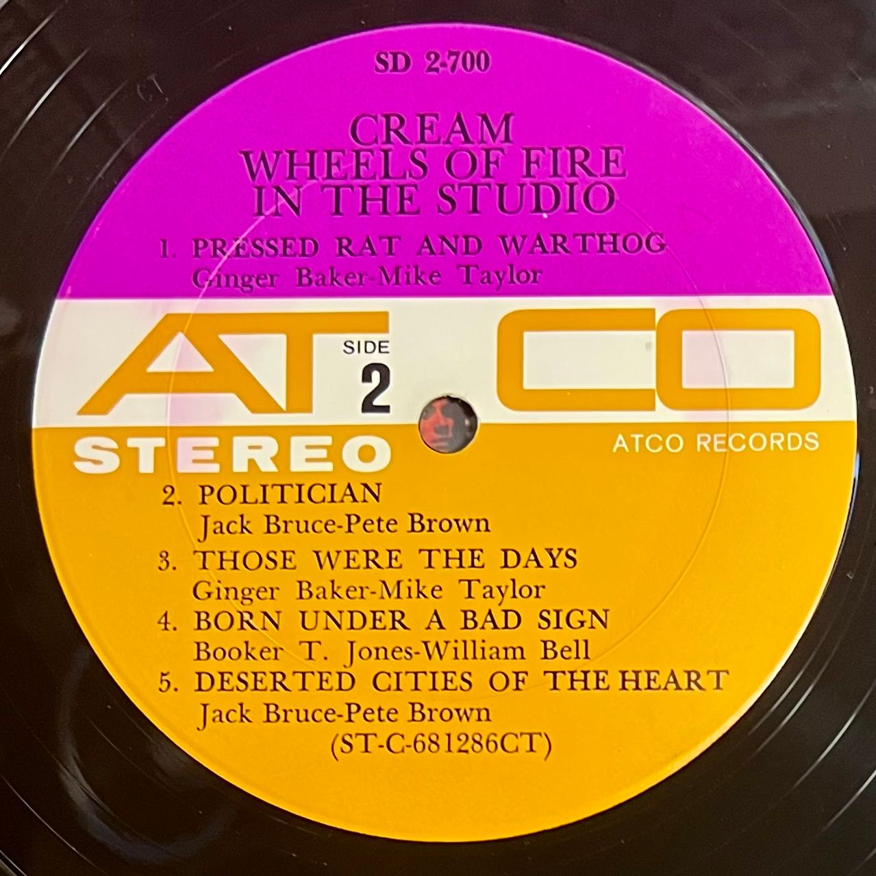 Cream - Wheels Of Fire [2x Vinyl LP - 1st US Press - Pitman Pressing - 1968 - Atco SD 2-700 - VG+ to EX/VG+] Blues Rock | ATCO Records (SD 2-700) - 6