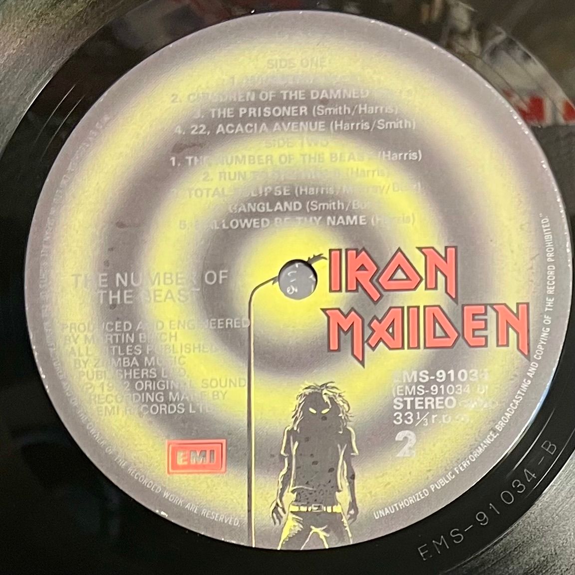Iron Maiden - The Number Of The Beast [Vinyl LP - 1st Japan Press - 1982 - EMI EMS-91034 - Mint/NM with Obi & Insert] Heavy Metal | EMI (EMS-91034) - 5