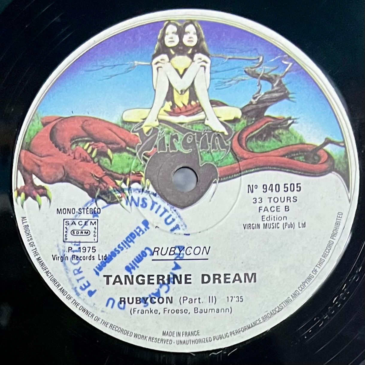 Tangerine Dream - Rubycon [Vinyl LP - OG FR - 1975 - Virgin 940 505 - VG+/VG] Electro Krautrock | Virgin (940 505) - 6