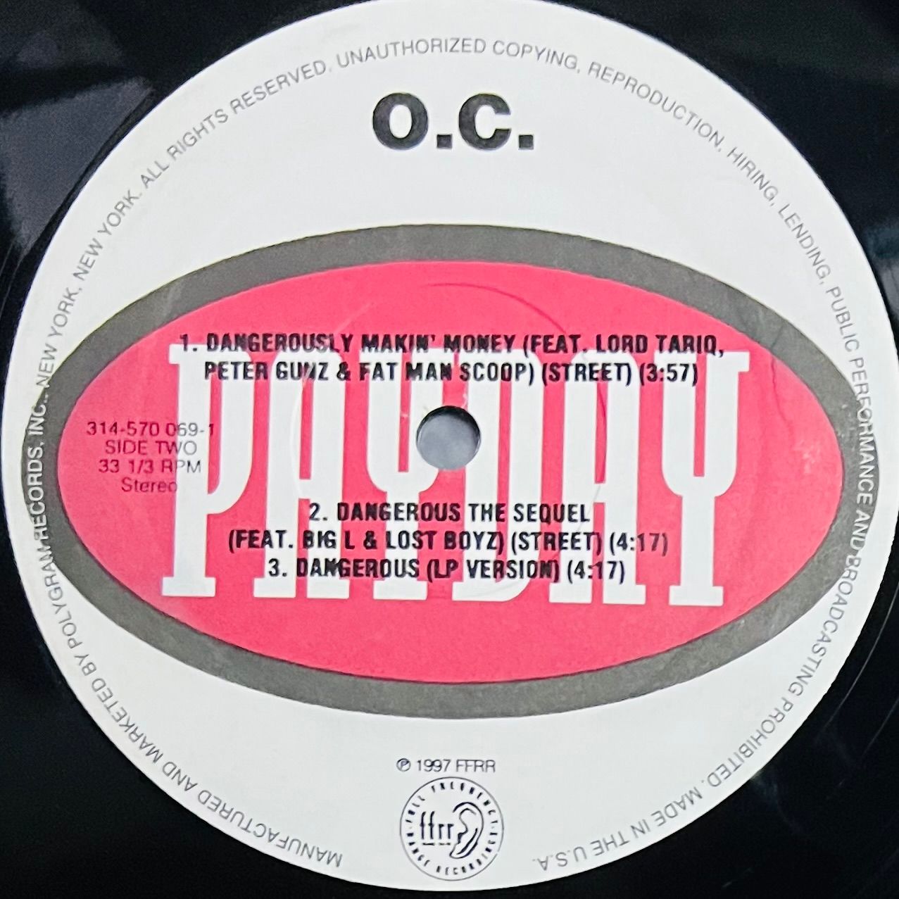 O.C. - Can't Go Wrong / Dangerous [Vinyl EP 12" - 1st US Press - 1997 - NM/Mint Shrink] | Payday (314-570-069-1) - 4