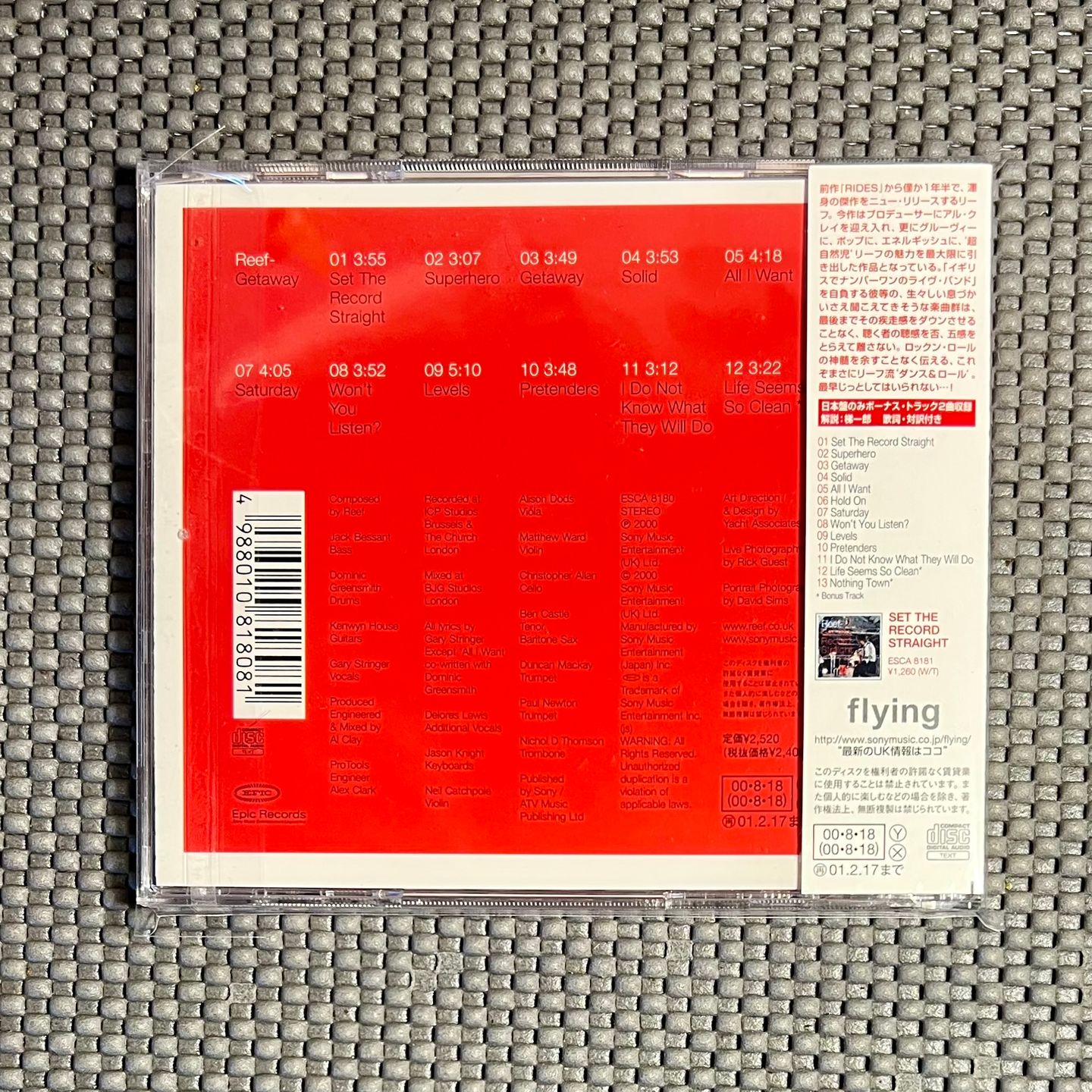 Reef - Getaway [CD - 1st Japan Press - 2000 - Mint/Mint] | Epic (ESCA-8180) - 2