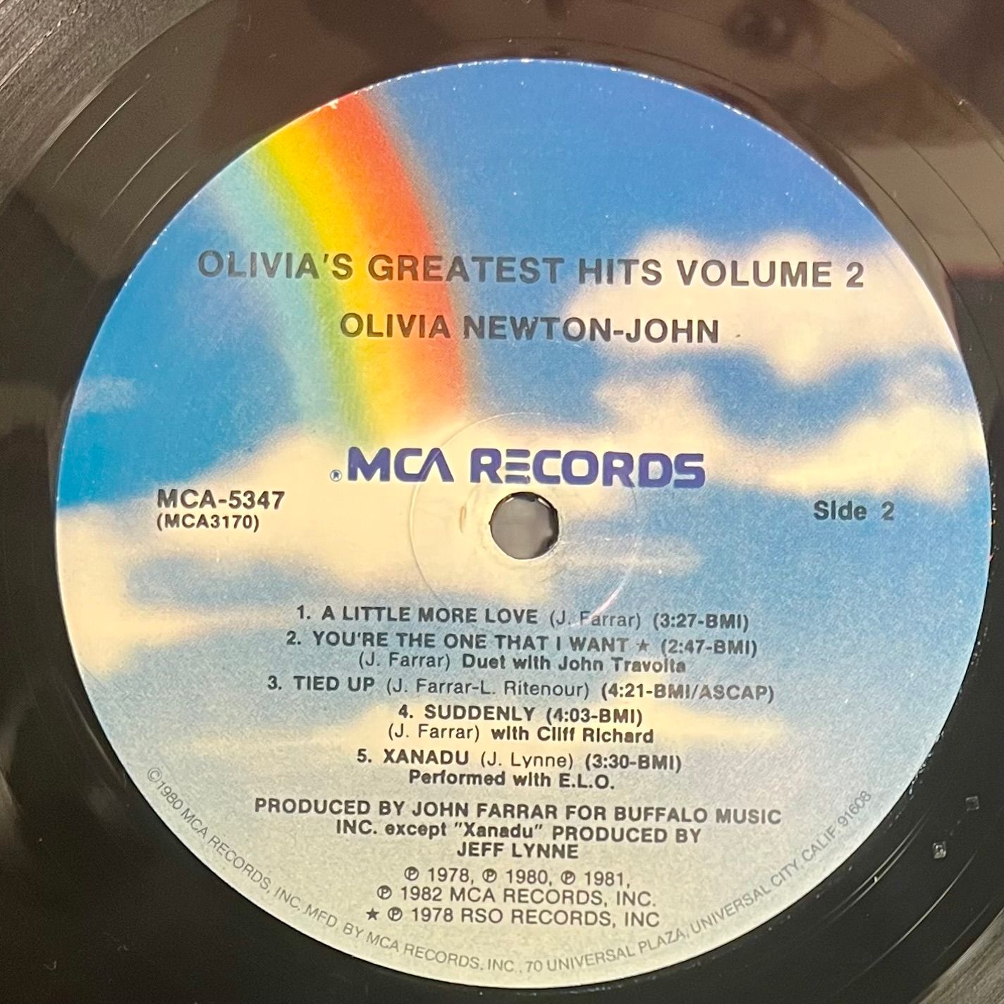 Olivia Newton-John - Olivia's Greatest Hits Vol. 2 [LP - 1st US Press - 1982 - EX/EX] | MCA Records (MCA-5347) - 6