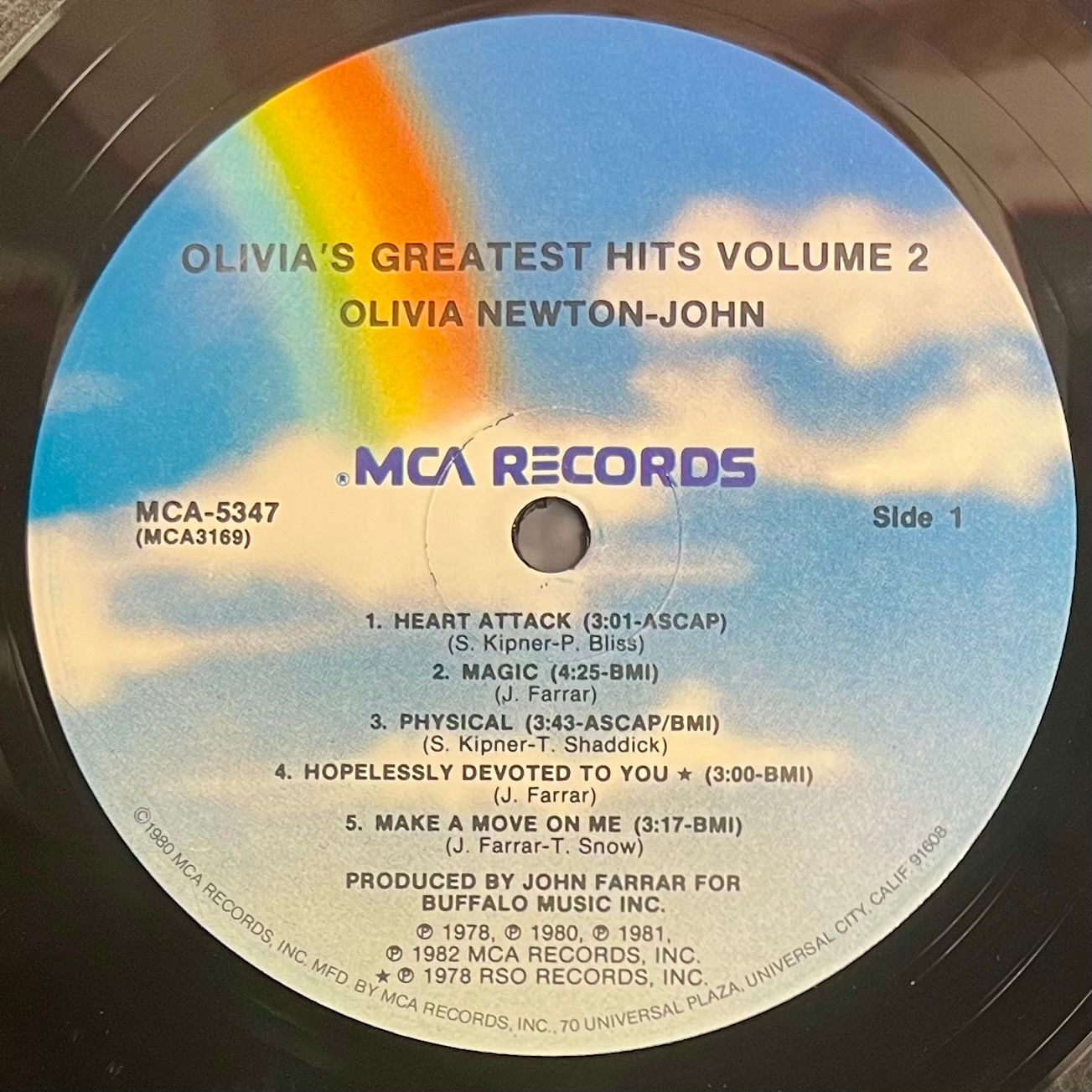 Olivia Newton-John - Olivia's Greatest Hits Vol. 2 [LP - 1st US Press - 1982 - EX/EX] | MCA Records (MCA-5347) - 5