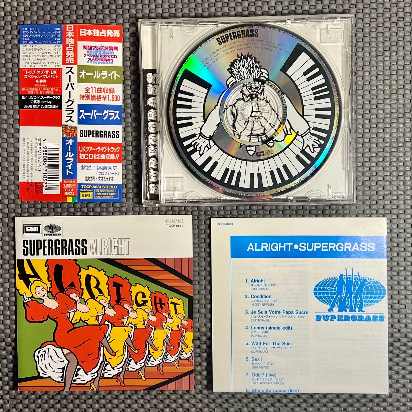 Supergrass - Alright [CD - 1st Japan Press - 1995 - Mint / Mint] | EMI (TOCP-8631) - 3