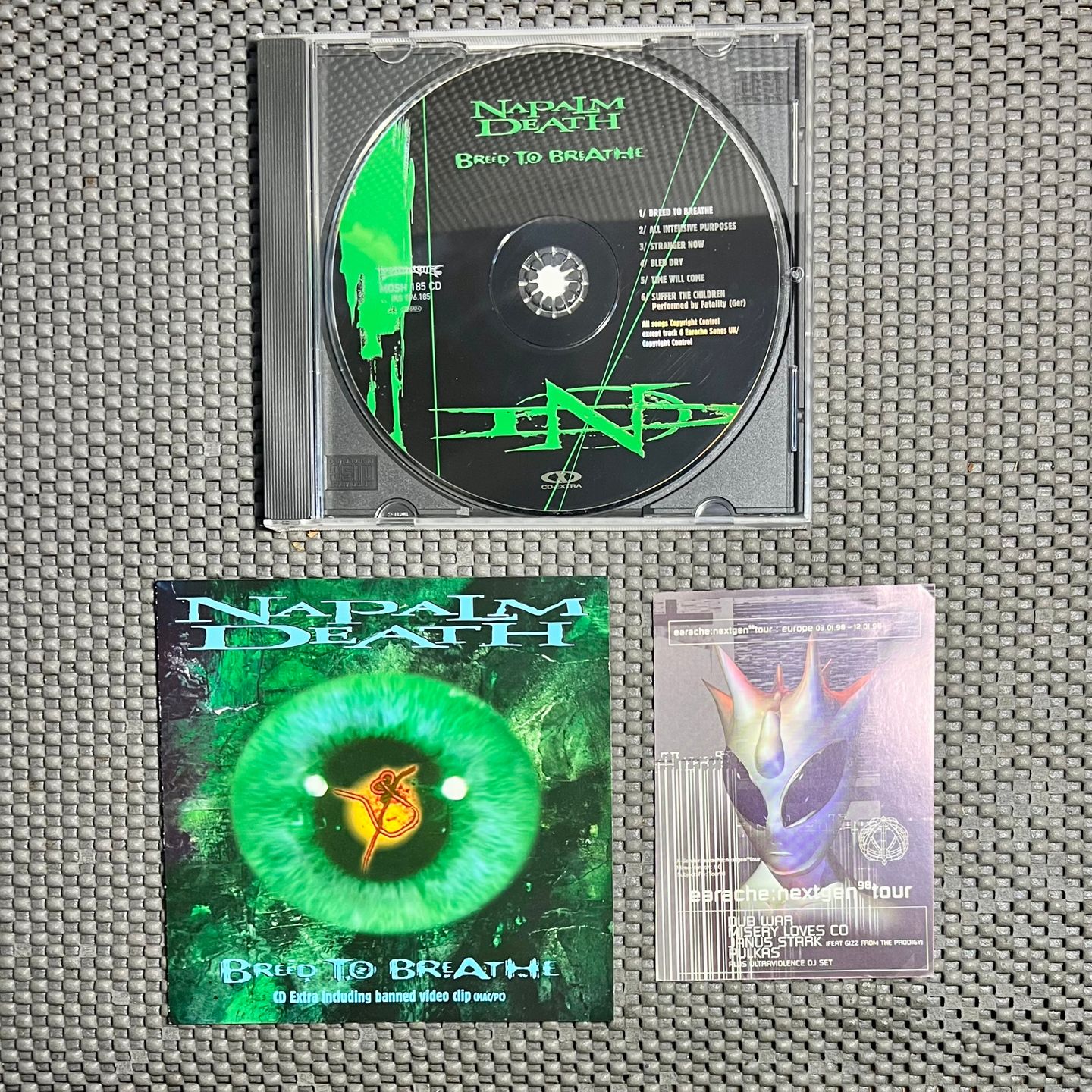 Napalm Death - Breed To Breathe [CD - 1st EU Ed. - 1997 - MOSH 185 CD - Mint] Grindcore | Earache (MOSH 185 CD) - 3