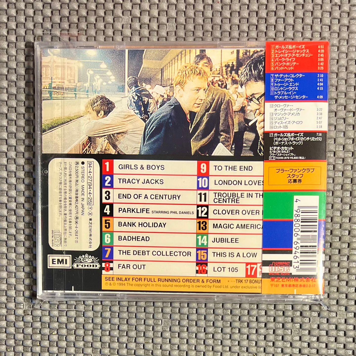 Blur - Park Life [CD - 1st Japan Press - 1994 - Mint / Mint] | EMI (TOCP-8226) - 2