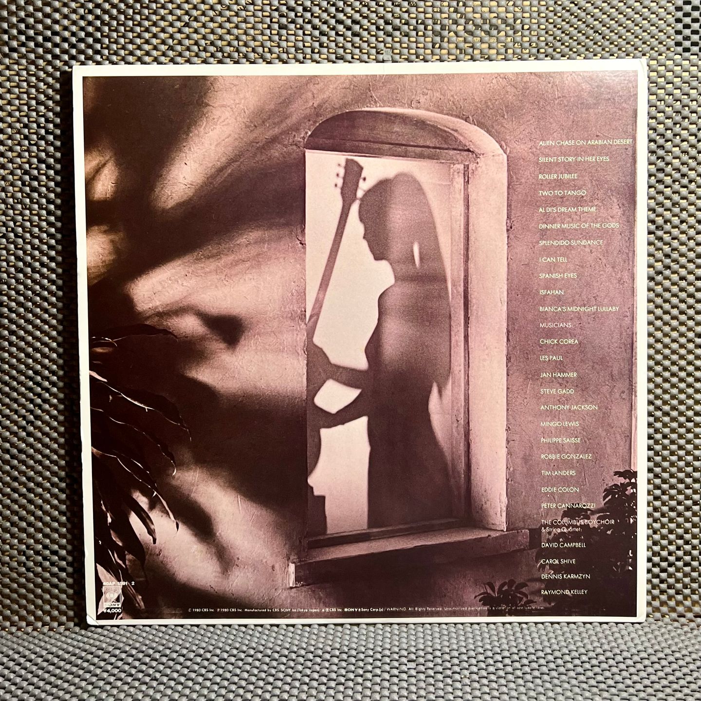 Al Di Meola - Splendido Hotel [2x Vinyl LP - 1st Japan Press - 1980 - CBS 40AP 1891~2 - Mint, Gatefold, no Obi. with Insert] Jazz Rock | CBS/Sony (40AP 1891~2) - 4