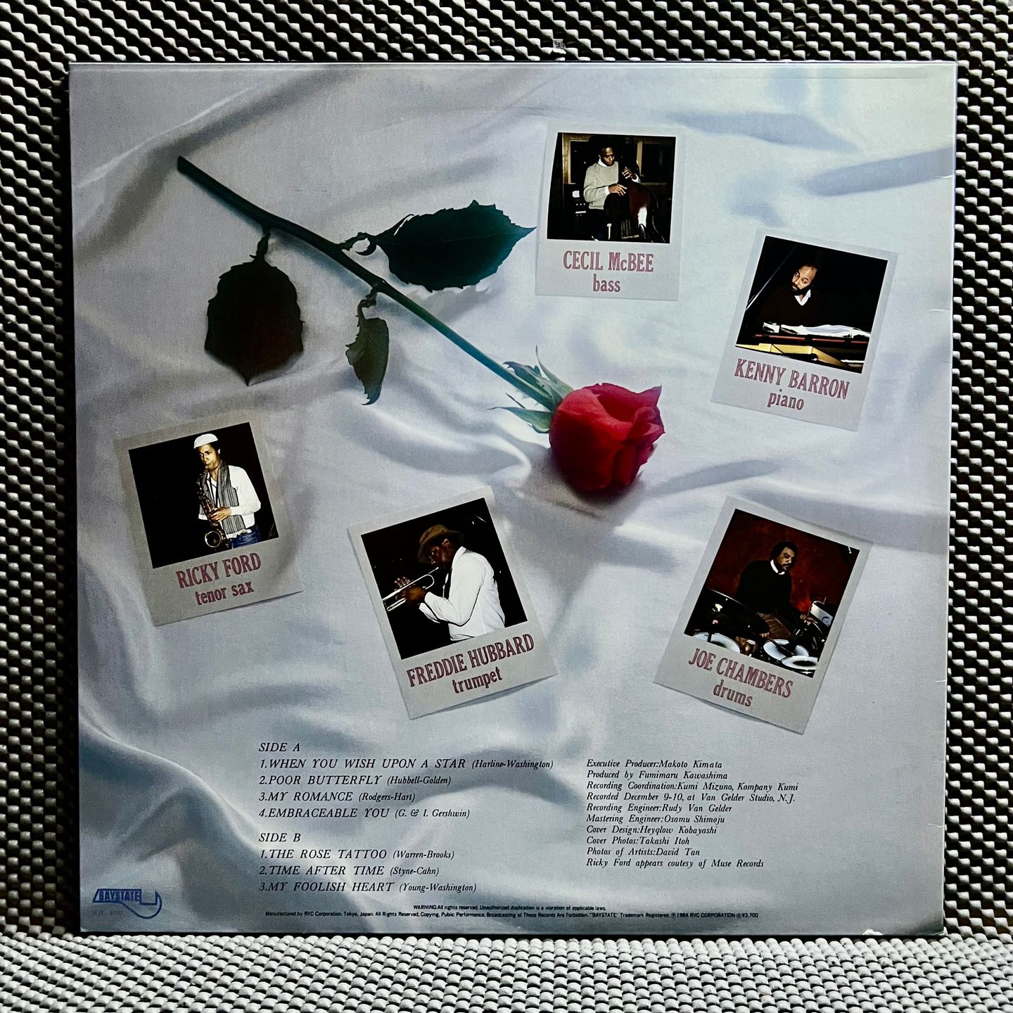 Freddie Hubbard - The Rose Tattoo [Vinyl LP - 1st Japan Press - 1984 - RJL-8095 - NM/NM] Jazz | Baystate (RJL-8095) - 3