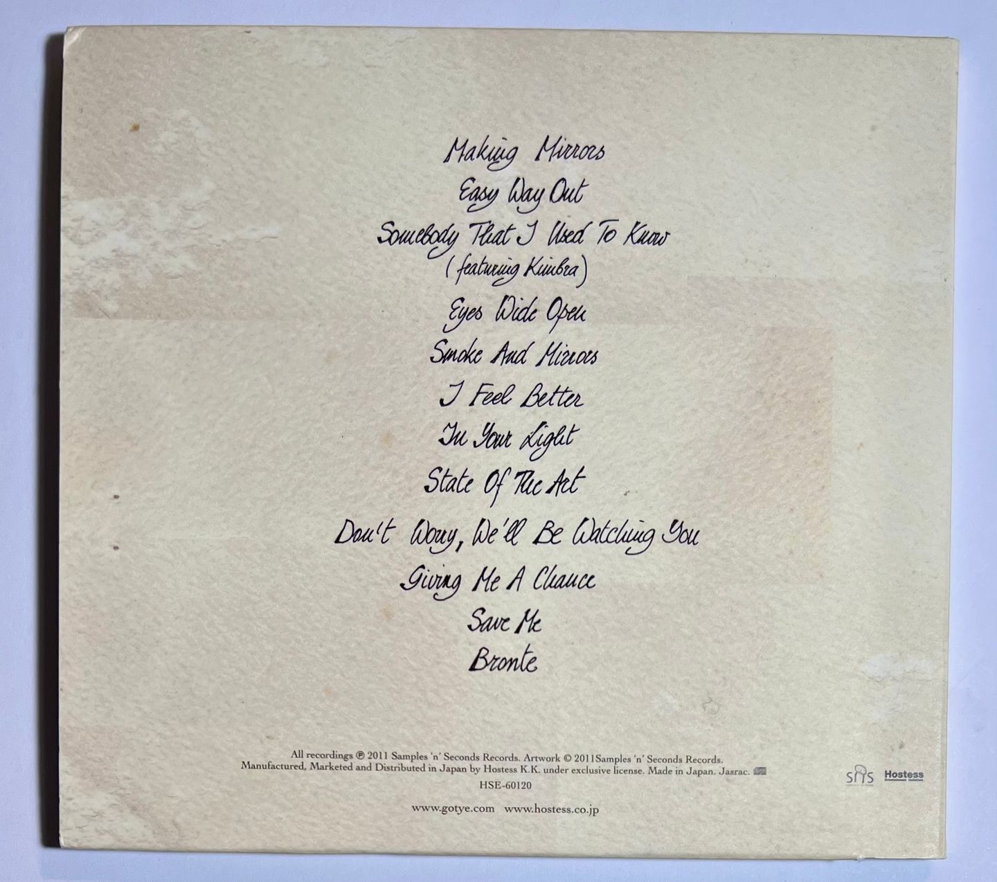 Gotye - Making Mirrors | Hostess Entertainment Unlimited (HSE-60120) - 2