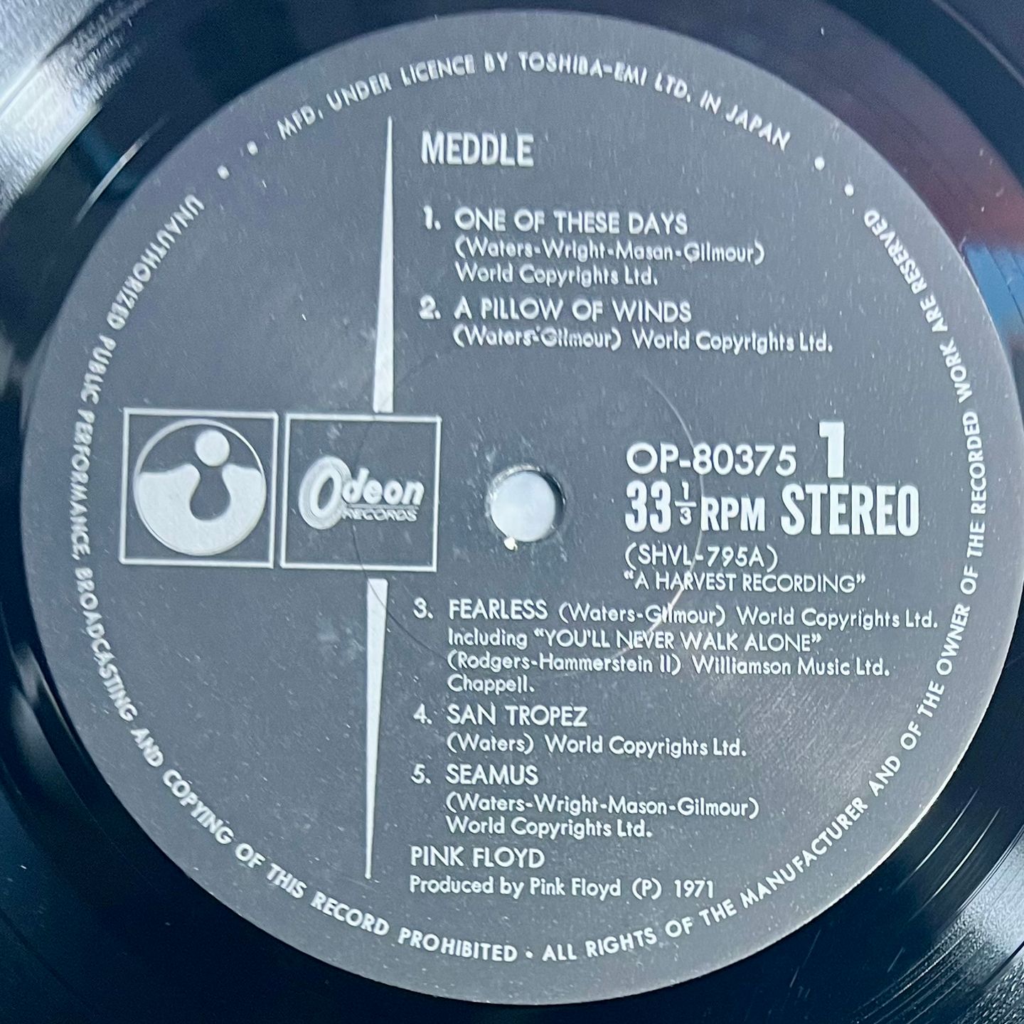 Pink Floyd - Meddle | Odeon (OP-80375) - 6