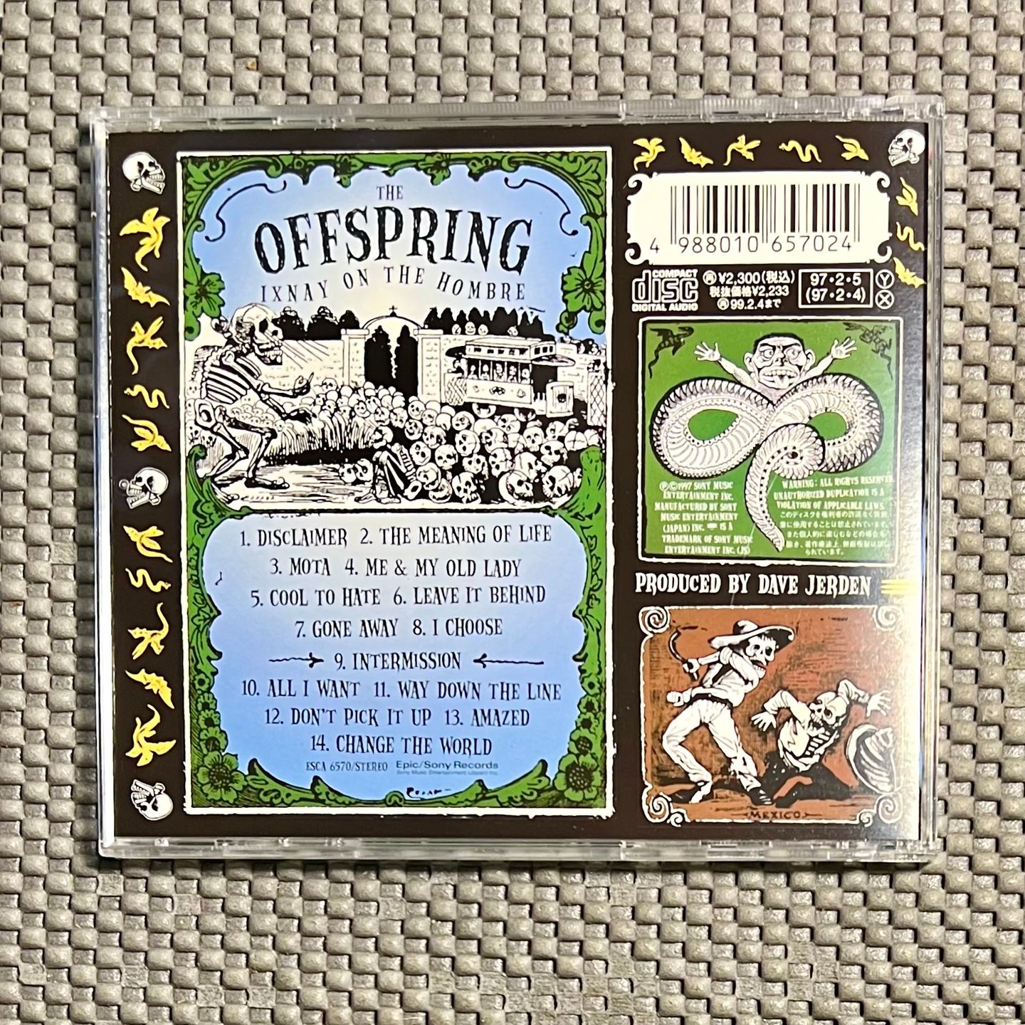 The Offspring - Ixnay On The Hombre [CD - 1st Japan Ed. - 1997 - Epic ESCA 6570 - Mint - no Obi with Insert] Punk | Epic (ESCA 6570) - 2
