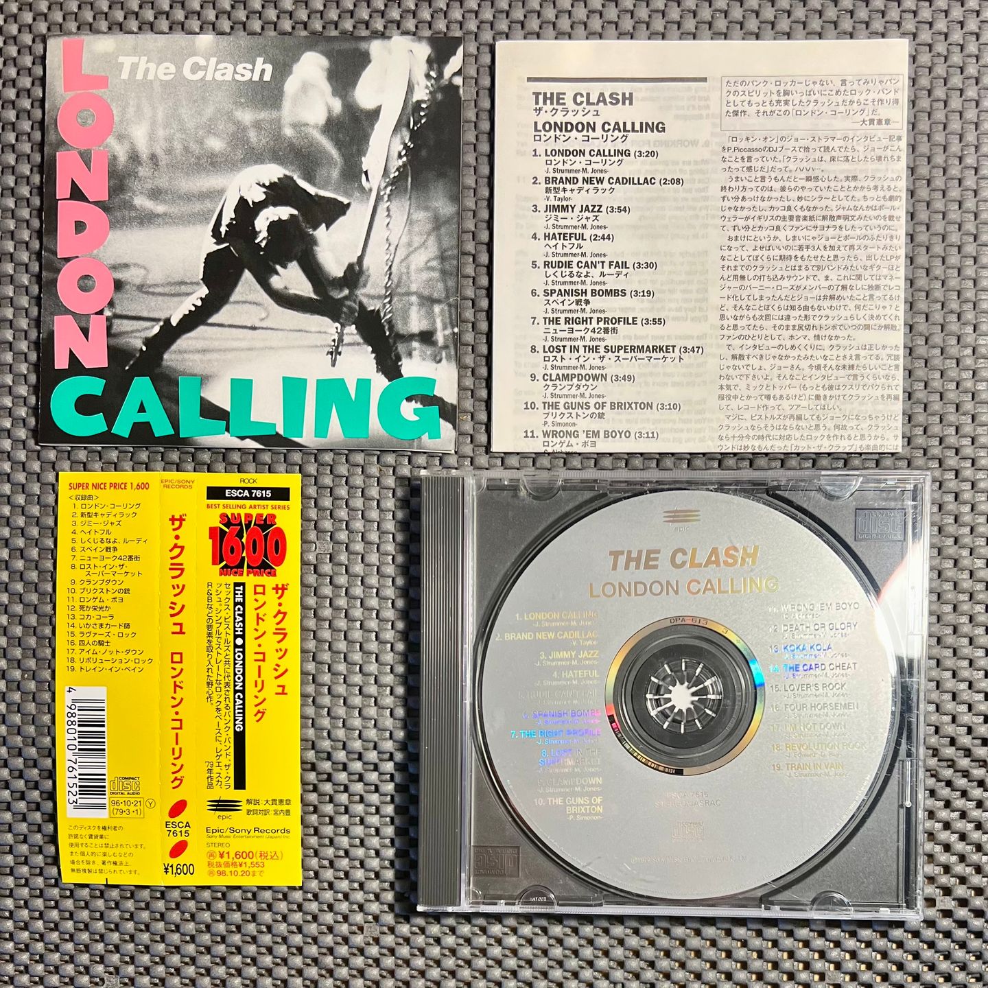 The Clash - London Calling [CD Rei Japan 1996 - M/M] | Epic (ESCA 7615) - 3