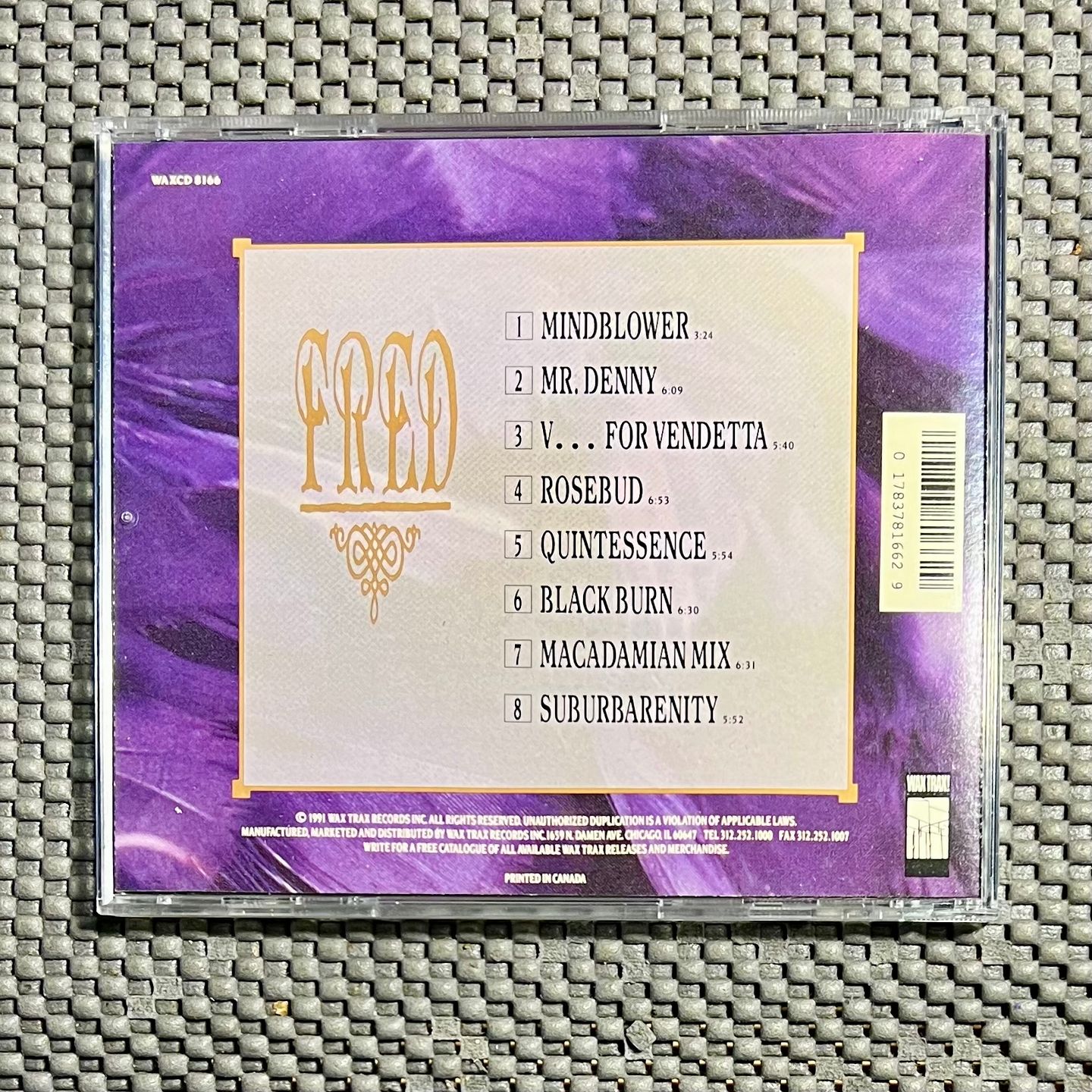 Fred Giannelli - Fred [CD - 1st US Ed. 1991 - WAXCD 8166 - EX/NM] Synth Pop Industrial | Wax Trax! Records (WAXCD 8166) - 2