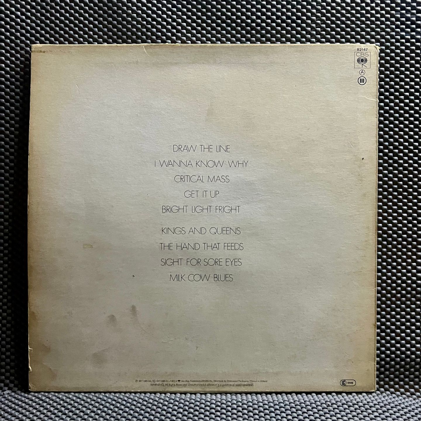 Aerosmith - Draw The Line [Vinyl LP - 1st EU press - 1977 - CBS 82147 - VG+/VG+] | CBS (82147) - 4