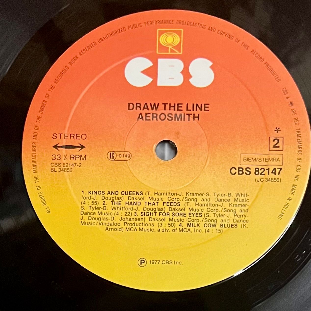 Aerosmith - Draw The Line [Vinyl LP - 1st EU press - 1977 - CBS 82147 - VG+/VG+] | CBS (82147) - 2
