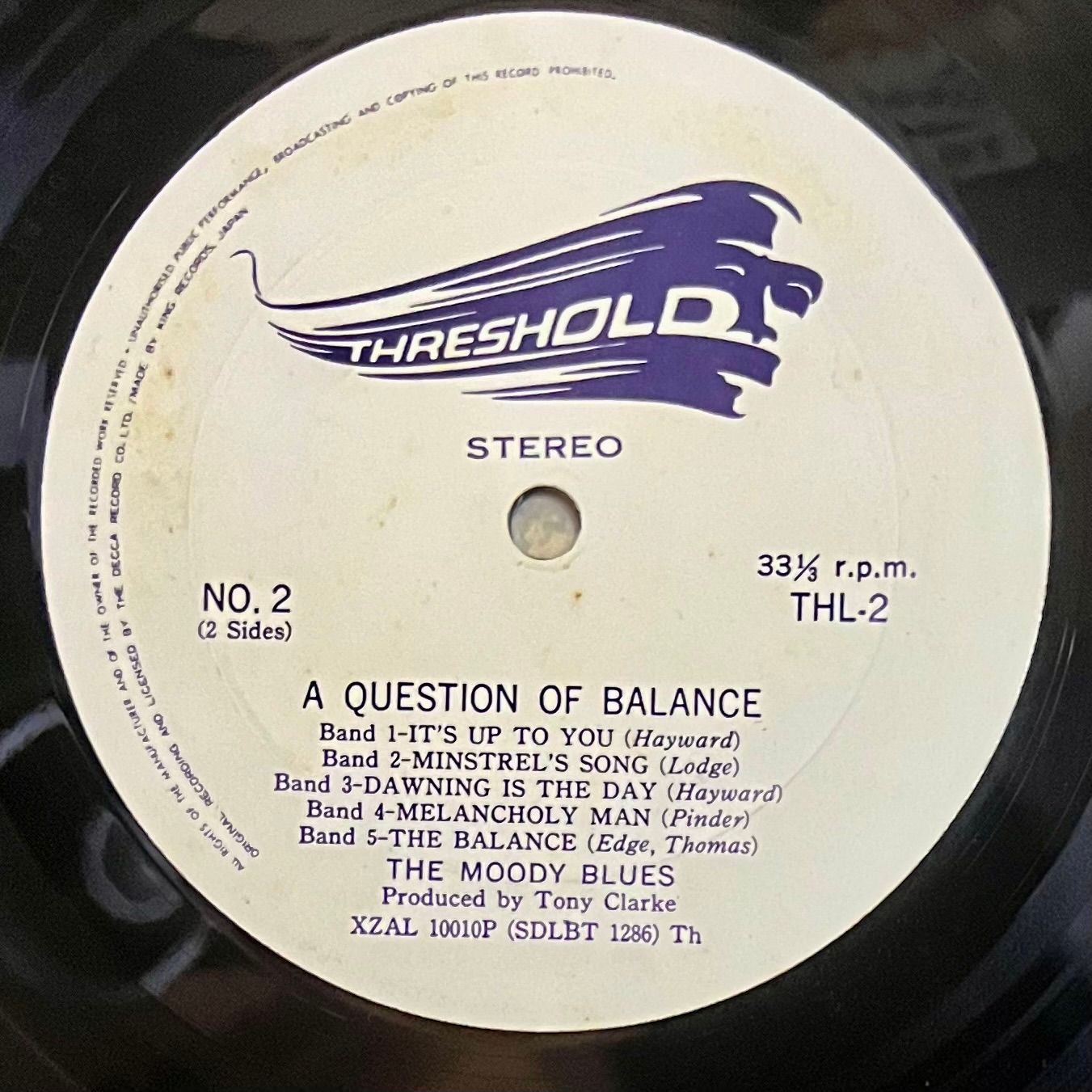The Moody Blues - A Question Of Balance [Vinyl LP - 1st Japan Press - 1970 - THL 2 - VG+/EX] Prog Rock | Threshold (THL 2) - 6