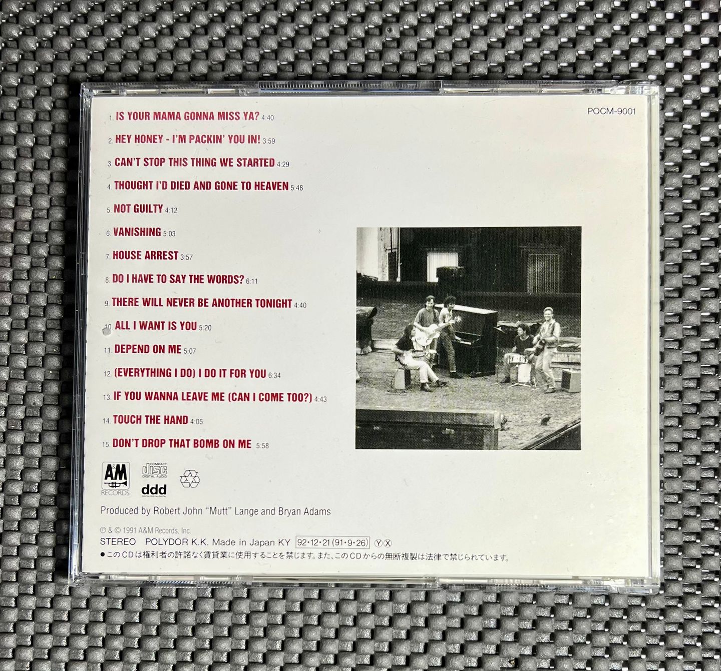 Bryan Adams = Bryan Adams - Waking Up The Neighbours = ウェイキング・アップ・ザ・ネイバーズ | A&M Records (POCM-9001) - 2