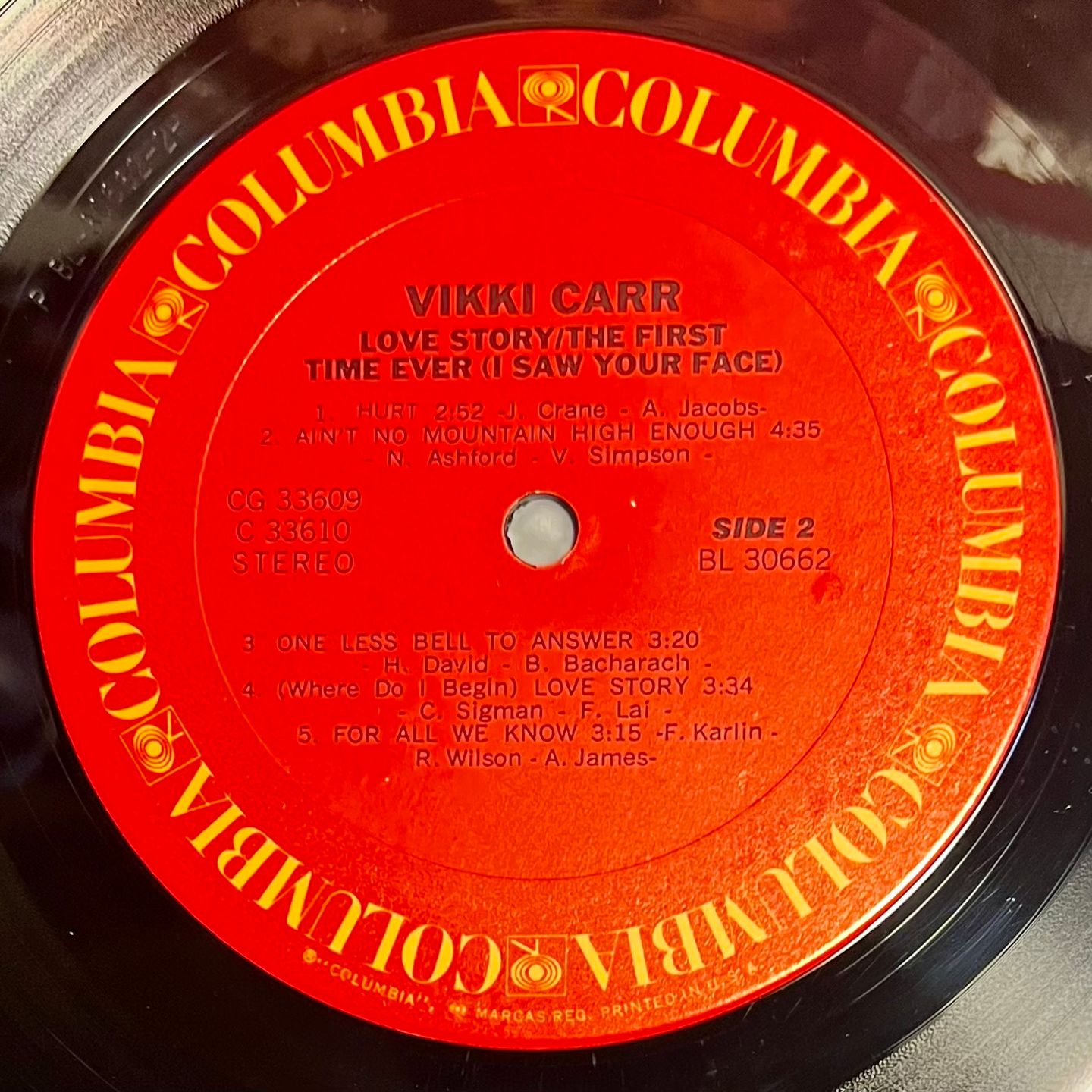 Vikki Carr - Love Story / The First Time Ever [2 x Vinyl LP - 1st US Press - 1976 - CG 33609 - NM/EX] Pop Folk | Columbia (CG 33609) - 7
