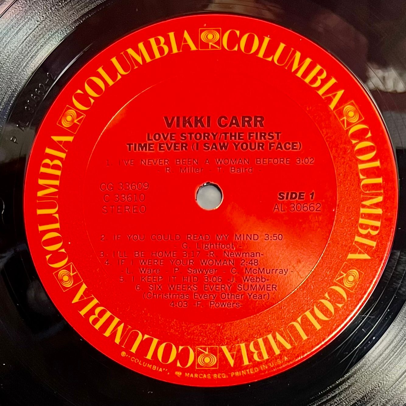 Vikki Carr - Love Story / The First Time Ever [2 x Vinyl LP - 1st US Press - 1976 - CG 33609 - NM/EX] Pop Folk | Columbia (CG 33609) - 8