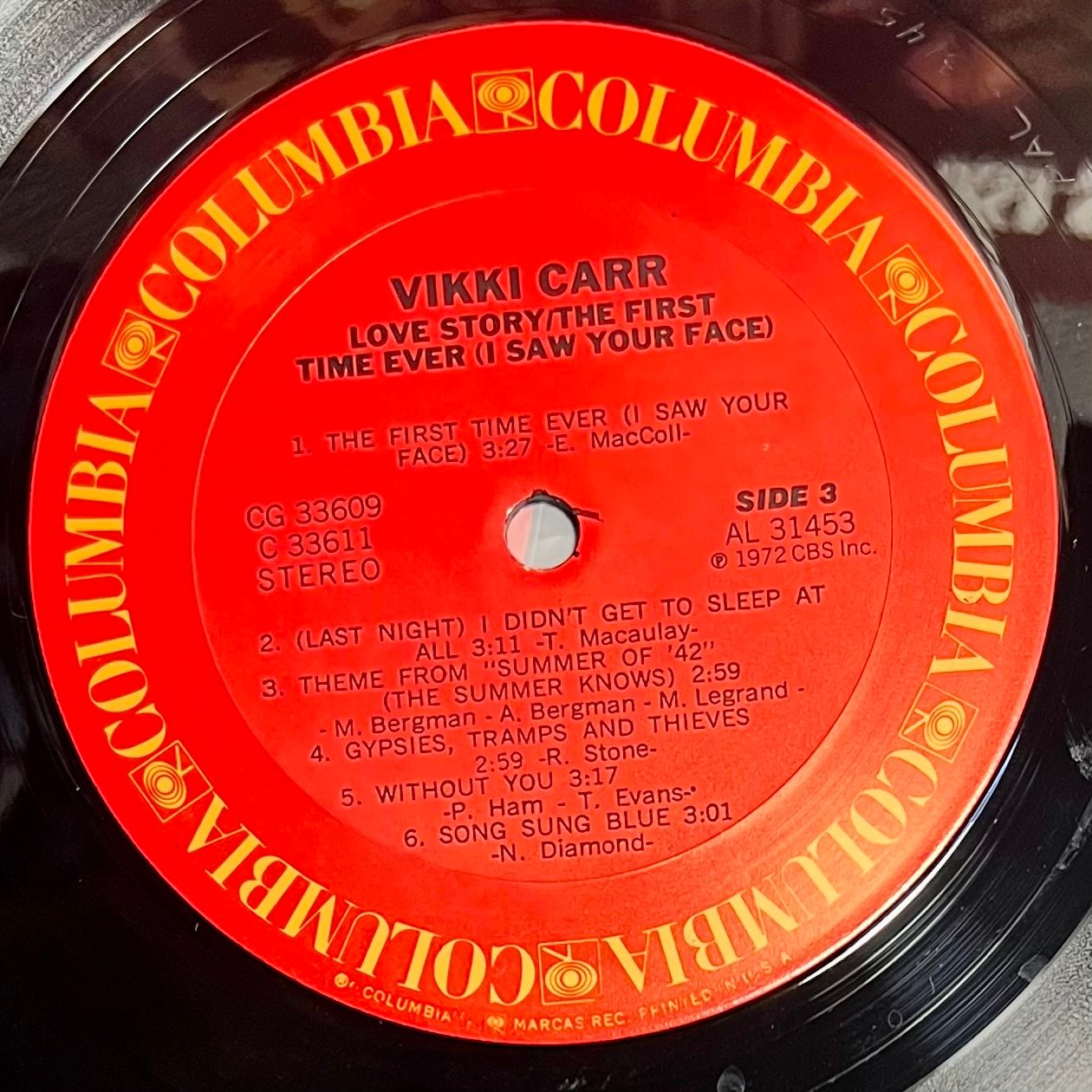 Vikki Carr - Love Story / The First Time Ever [2 x Vinyl LP - 1st US Press - 1976 - CG 33609 - NM/EX] Pop Folk | Columbia (CG 33609) - 6