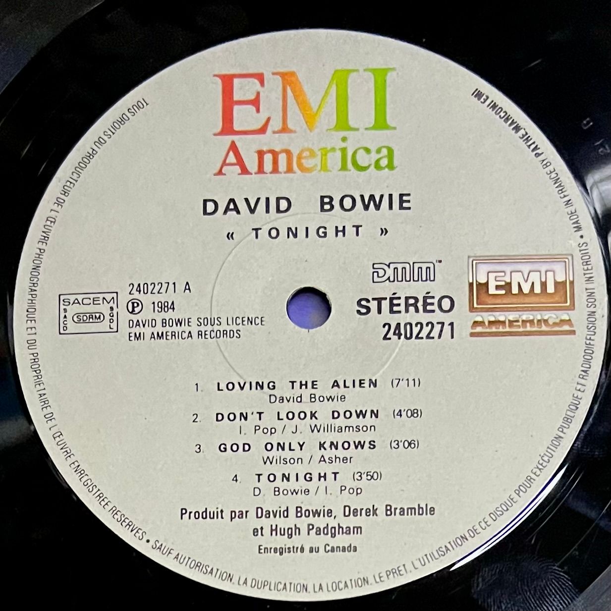 David Bowie - Tonight [Vinyl LP – 1st Press FR - 1984 - VG/VG] Rock | EMI America (2402271) - 4