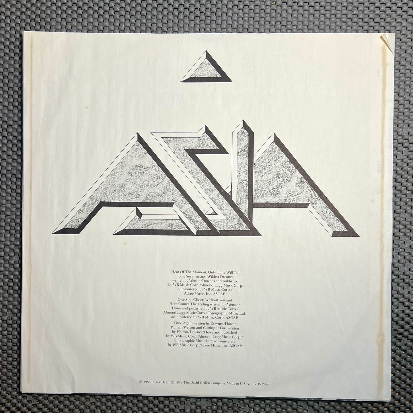Asia - Asia [Vinyl LP - 1st US Press - 1982 - GHS 2008 - NM/NM] Prog Rock | Geffen Records (GHS 2008) - 6