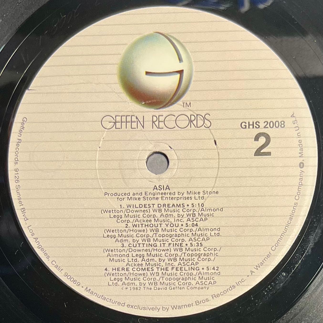 Asia - Asia [Vinyl LP - 1st US Press - 1982 - GHS 2008 - NM/NM] Prog Rock | Geffen Records (GHS 2008) - 5