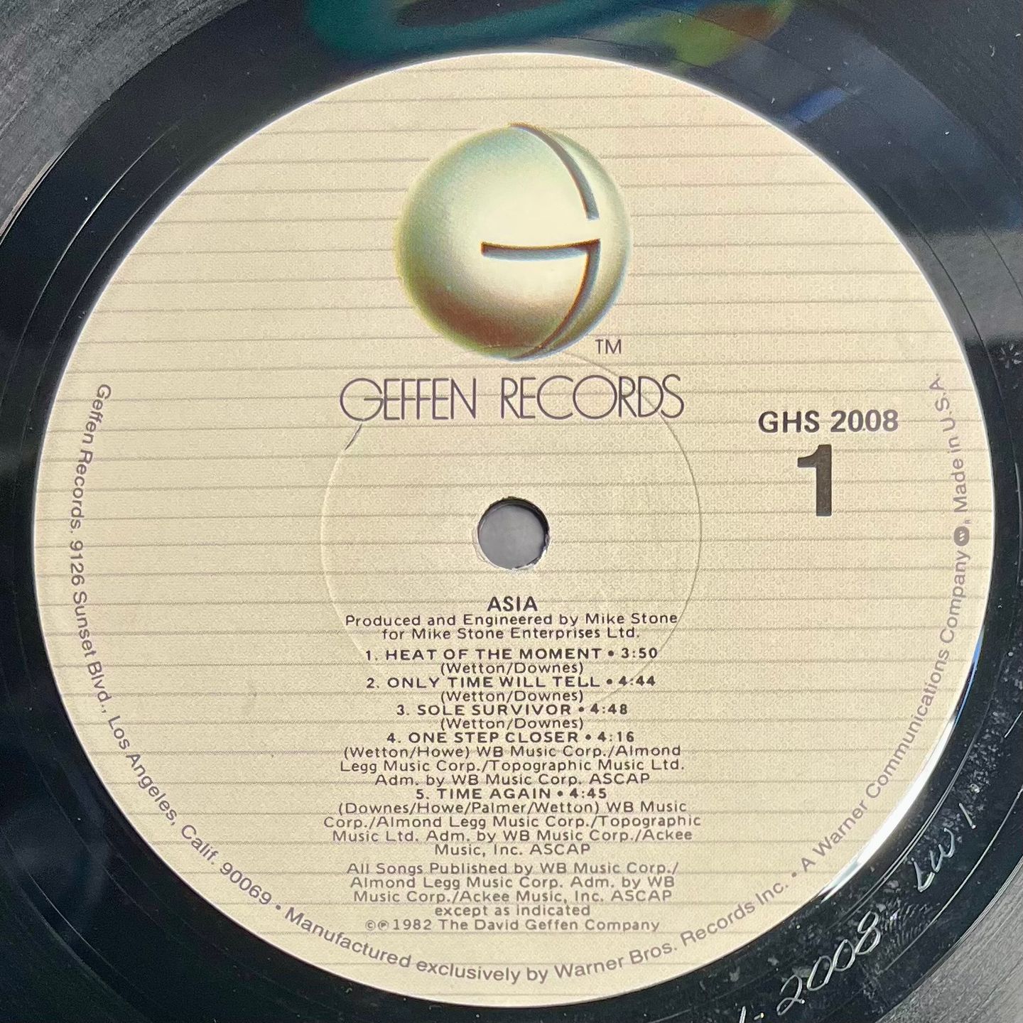 Asia - Asia [Vinyl LP - 1st US Press - 1982 - GHS 2008 - NM/NM] Prog Rock | Geffen Records (GHS 2008) - 4