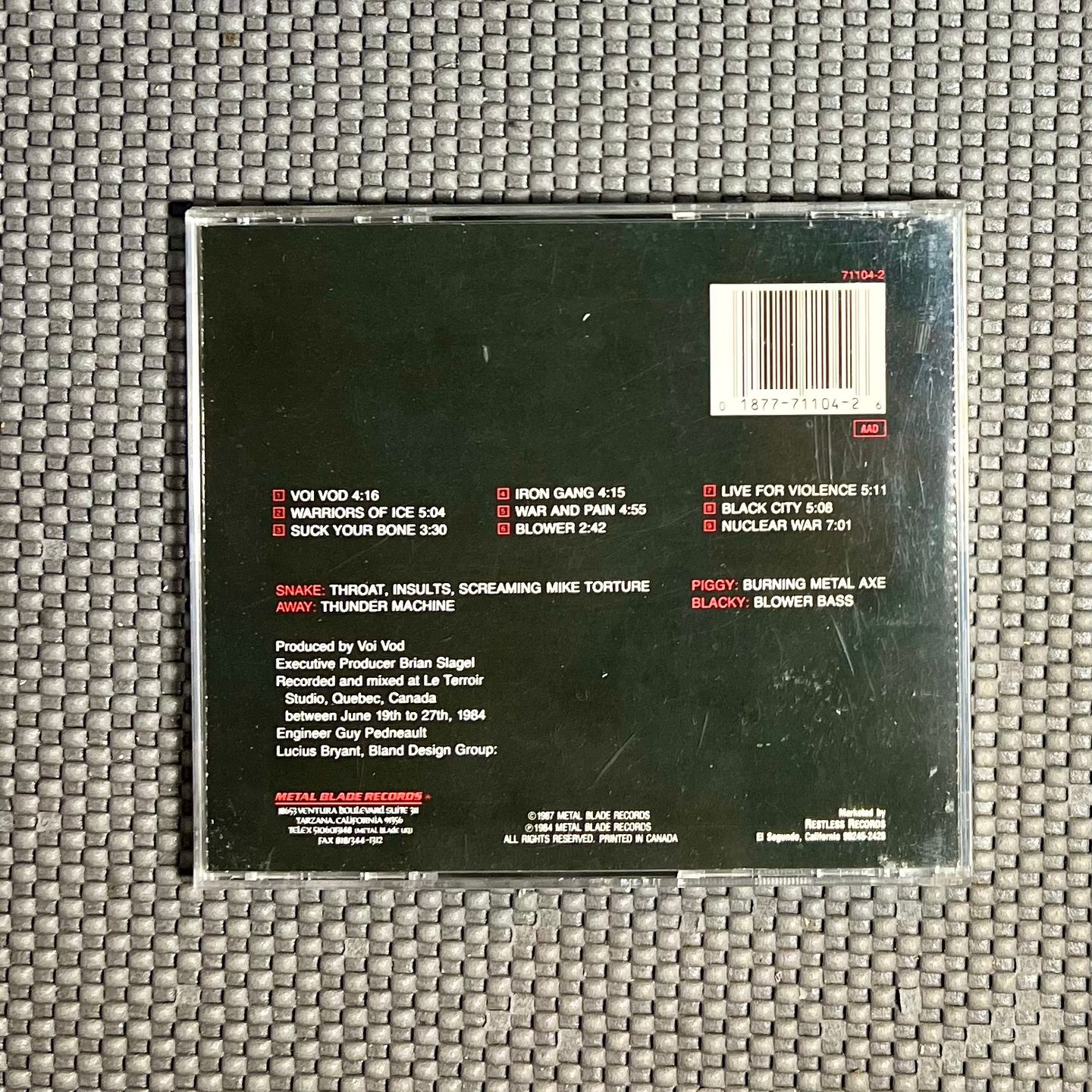 Voïvod - War And Pain [CD - US Ed. - Metal Blade 71104-2 - NM/NM] Thrash Metal | Enigma (71104-2) - 2