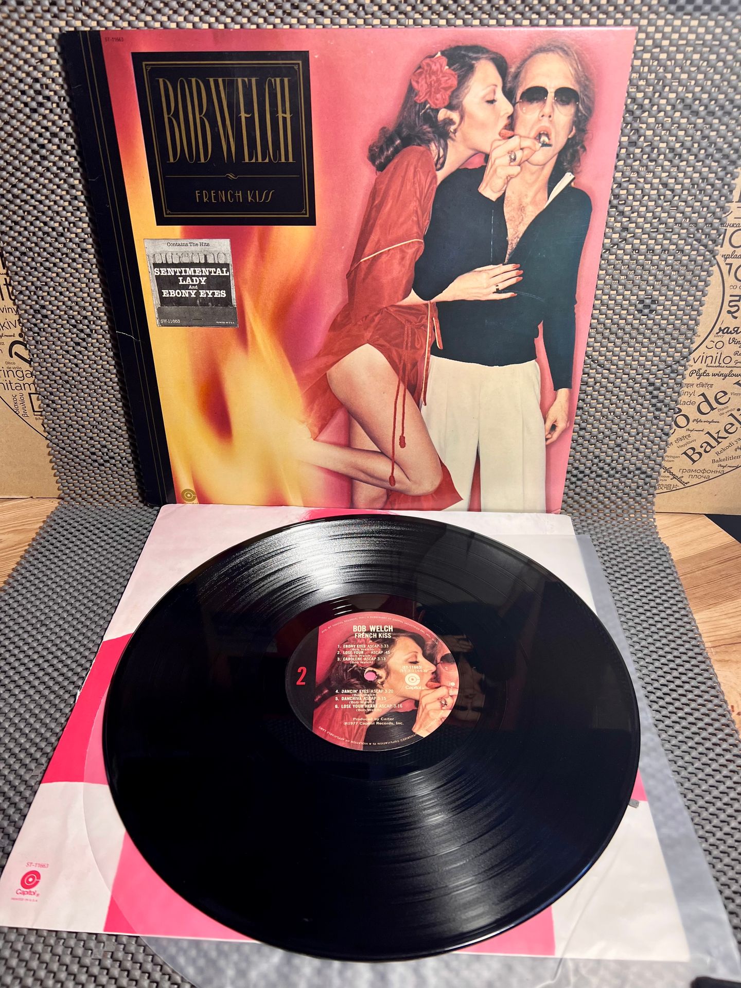 Bob Welch - French Kiss [Vinyl LP - 1st US Press - Jacksonville Pressing - 1977 - Capitol ST-11663 - VG+/EX with OIS] Rock | Capitol Records (ST-11663) - 2