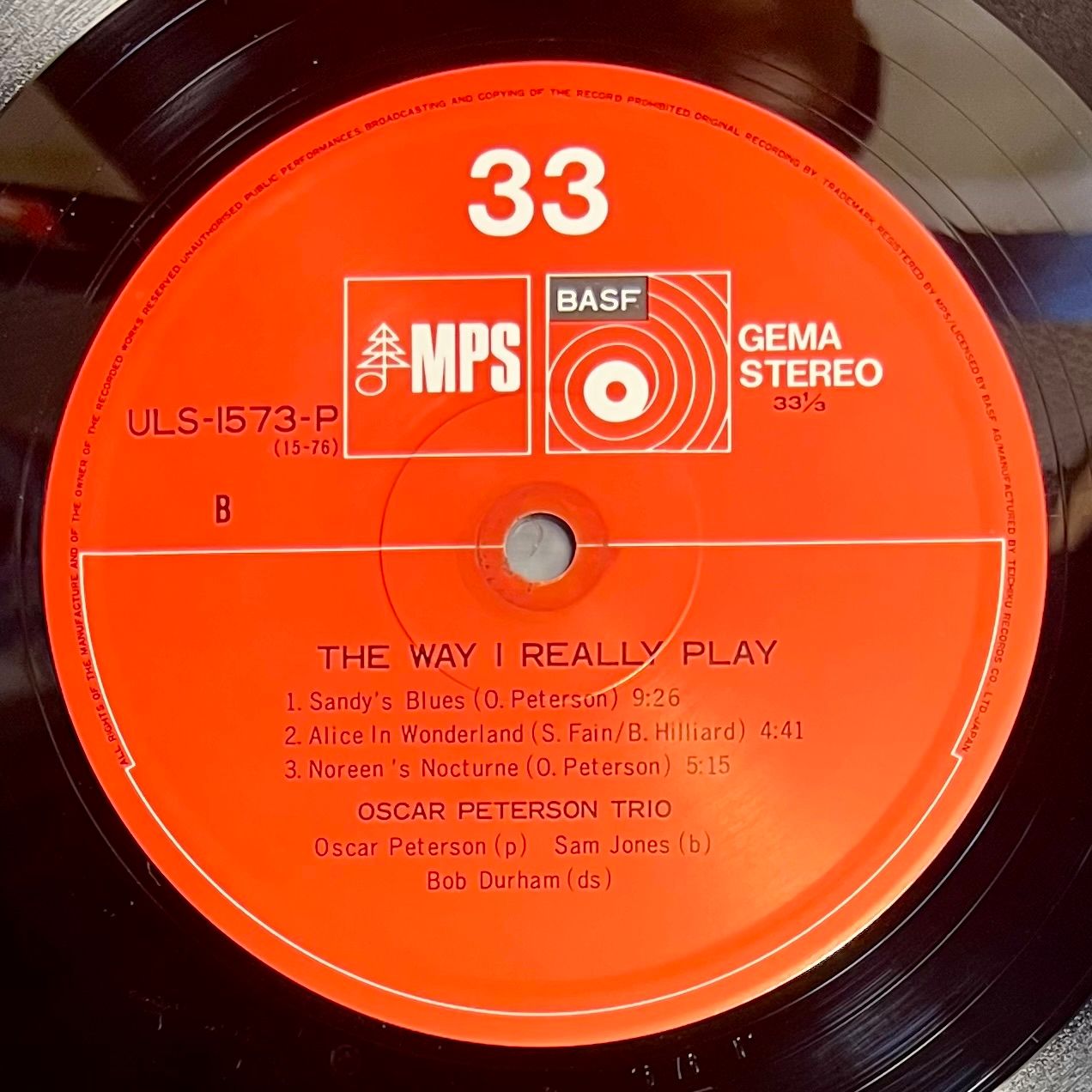 Oscar Peterson - The Way I Really Play [Vinyl LP - 1st Japan Press - 1968 - ULS-1573-P - NM/EX] Jazz | MPS Records (ULS-1573-P) - 5