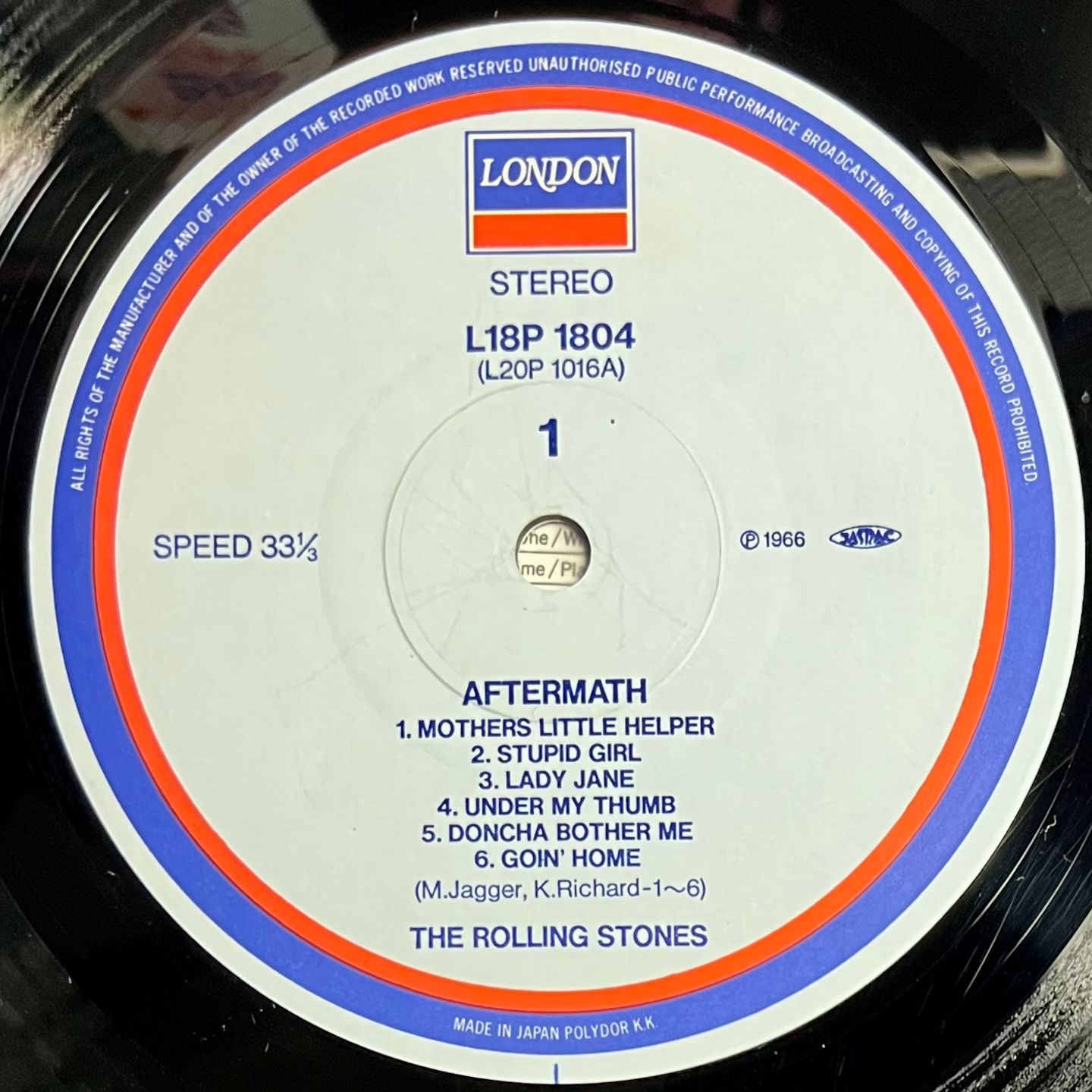 The Rolling Stones - Aftermath [Vinyl LP - Japan Press - Reissue 1988 - London Records L18P 1804 - EX to NM/Mint with Obi & Insert] Rock | London Records (L18P 1804) - 4