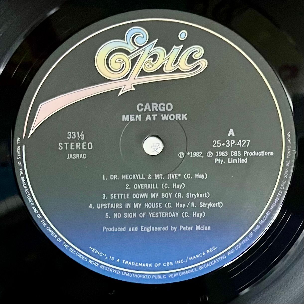Men At Work - Cargo [Vinyl LP - 1st Japan Press - 1983 - 25·3P-427 - Mint/NM with Stickers] | Epic (25·3P-427) - 4