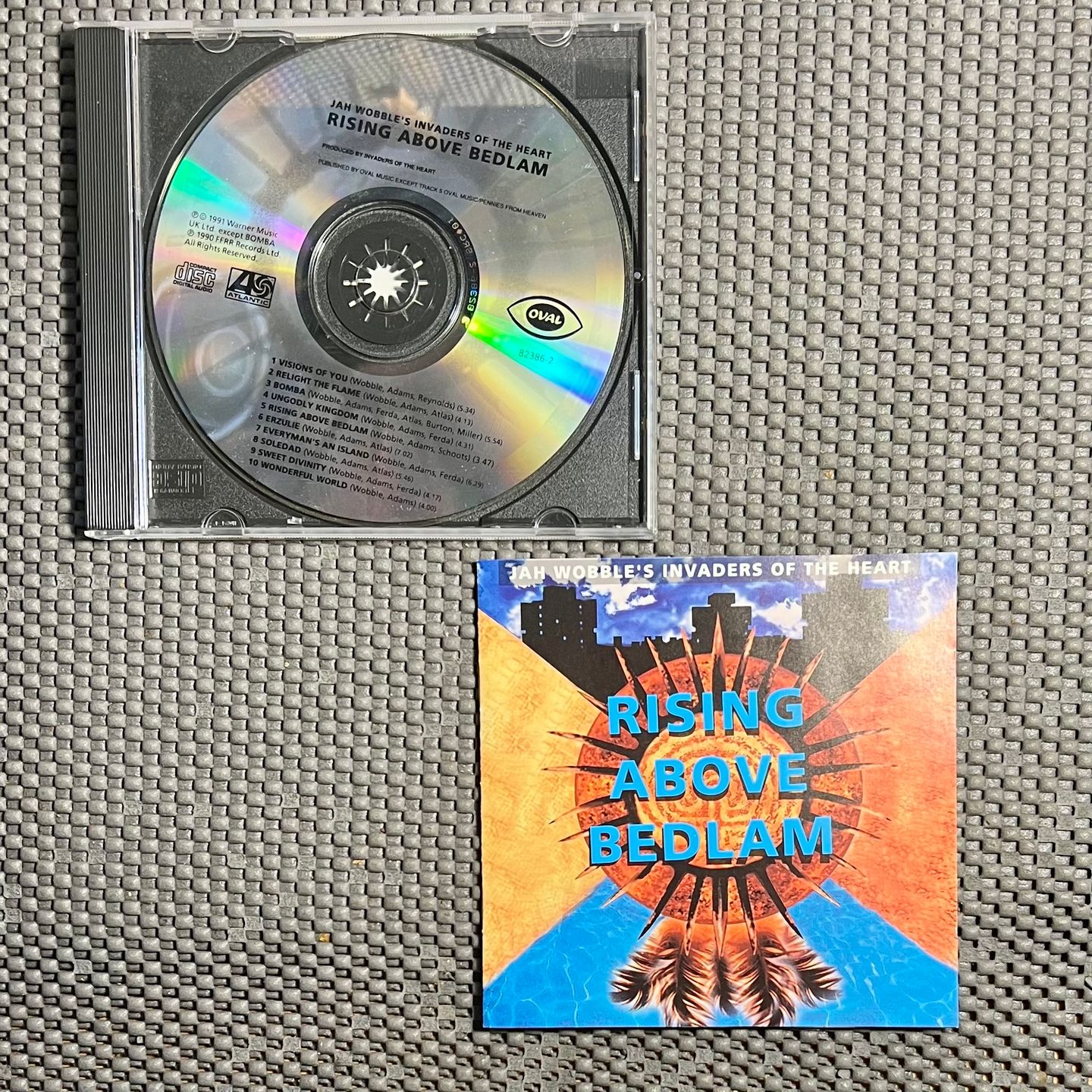 Jah Wobble's Invaders Of The Heart - Rising Above Bedlam [CD - 1st US Ed. 1991 - Atlantic 7 82386-2 - Mint] Dub | Atlantic (7 82386-2) - 3