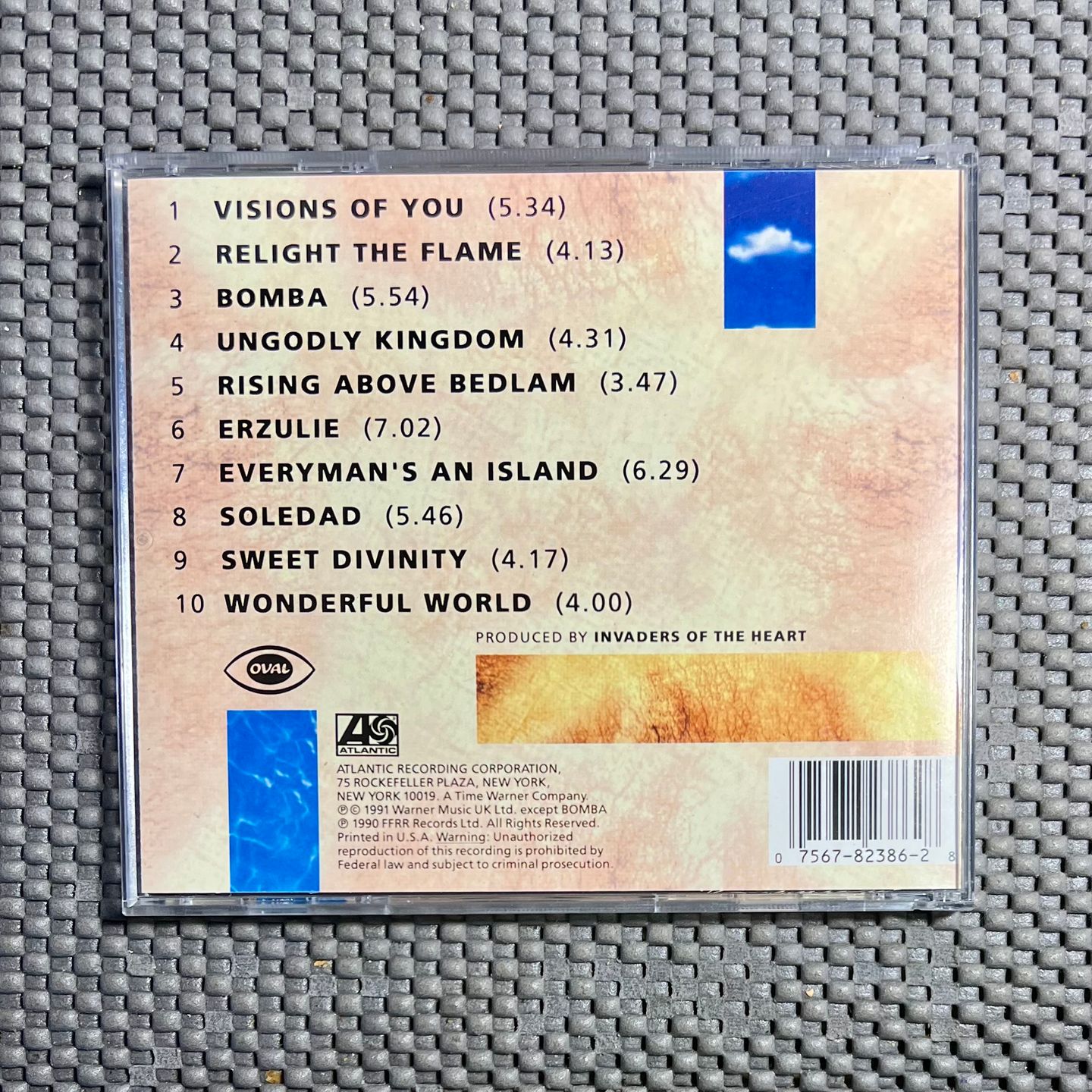 Jah Wobble's Invaders Of The Heart - Rising Above Bedlam [CD - 1st US Ed. 1991 - Atlantic 7 82386-2 - Mint] Dub | Atlantic (7 82386-2) - 2