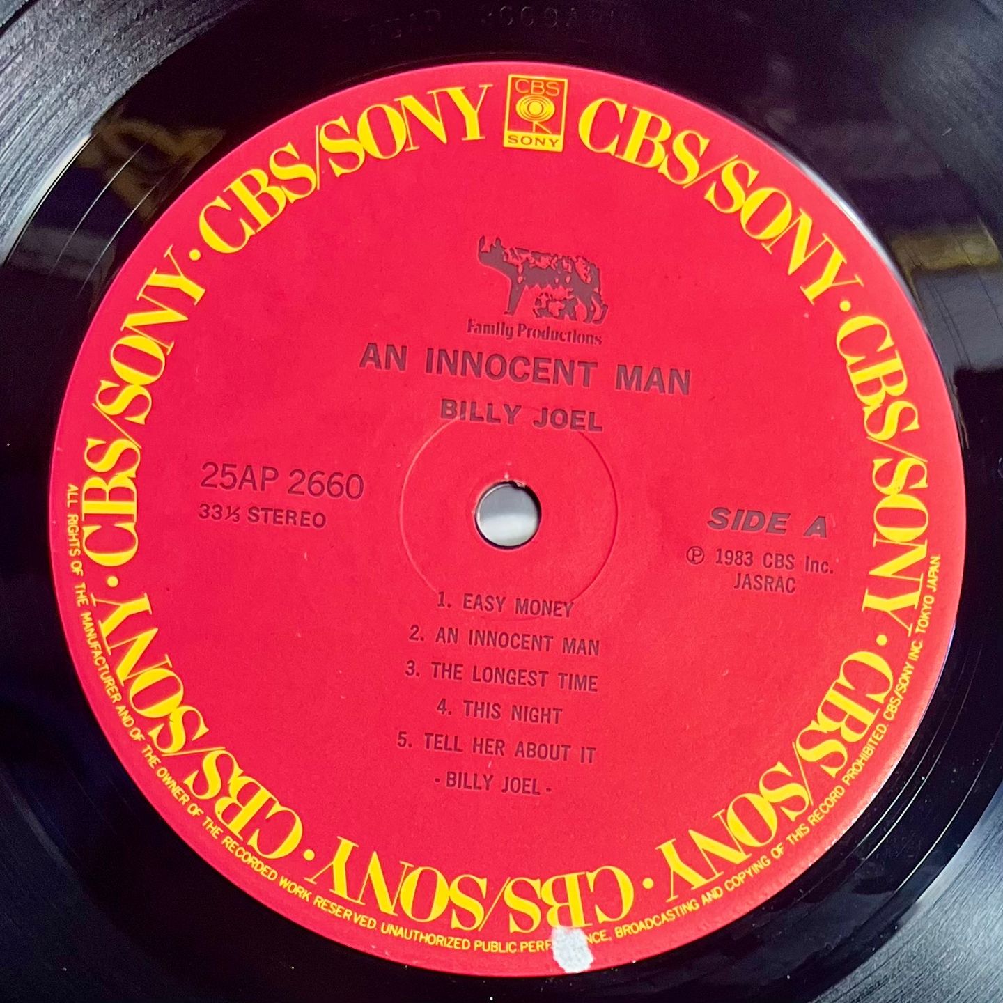 Billy Joel - An Innocent Man [Vinyl LP - 1st Japan Press - 1983 - 25AP 2660 - Mint] Pop Rock | CBS/Sony (25AP 2660) - 4