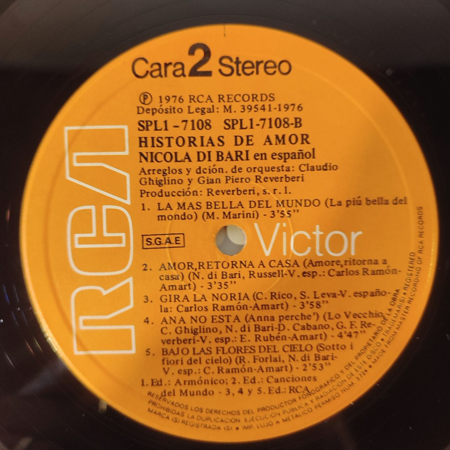 Nicola Di Bari - Historias De Amor En Español - Vinilo | RCA (SPL1 - 7108) - 4 Nicola Di Bari - Historias De Amor En Español - Vinilo | RCA (SPL1 - 7108) - 4