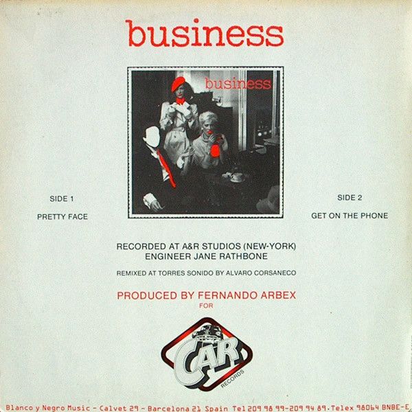 Business - Pretty Face / Get On The Phone - Vinilo | Blanco y Negro Music (MX-103) - 2