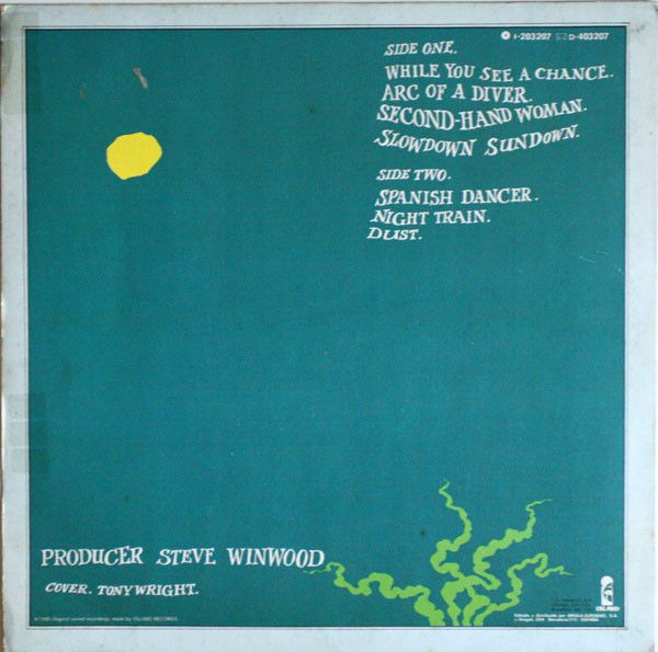 Steve Winwood - Arc Of A Diver - Vinilo | Island Records (I-203 207) - 2 Steve Winwood - Arc Of A Diver - Vinilo | Island Records (I-203 207) - 2