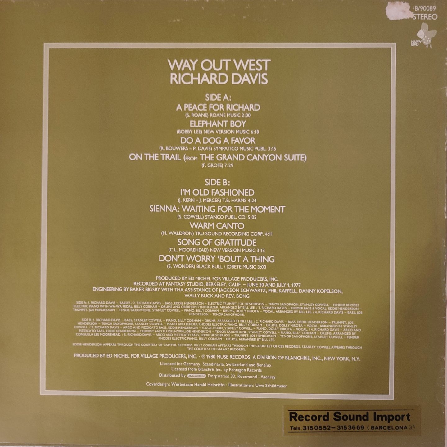 Richard Davis - Way Out West - Vinilo | Happy Bird (B/90089) - 2