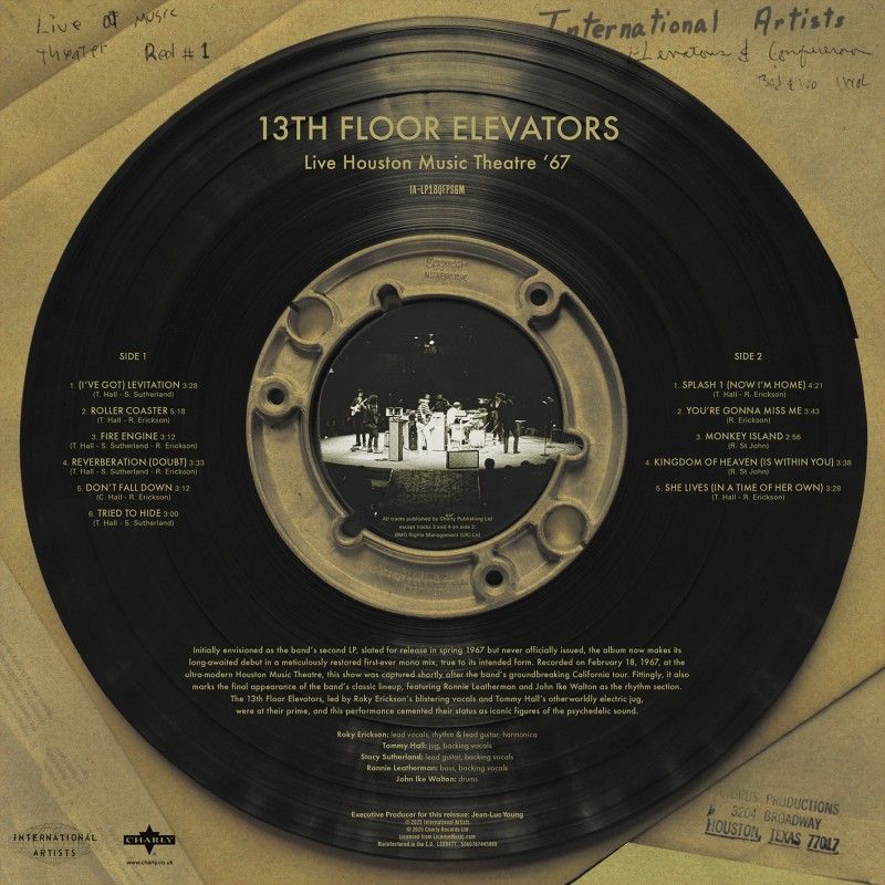 13th Floor Elevators - Live Houston Music Theatre '67 - Vinilo Azul Transparente Con Efecto De Humo Negro - RSD 2025 | International Artists (IA-LP18QFPS6M) - 2 13th Floor Elevators - Live Houston Music Theatre '67 - Vinilo Azul Transparente Con Efecto De Humo Negro - RSD 2025 | International Artists (IA-LP18QFPS6M) - 2