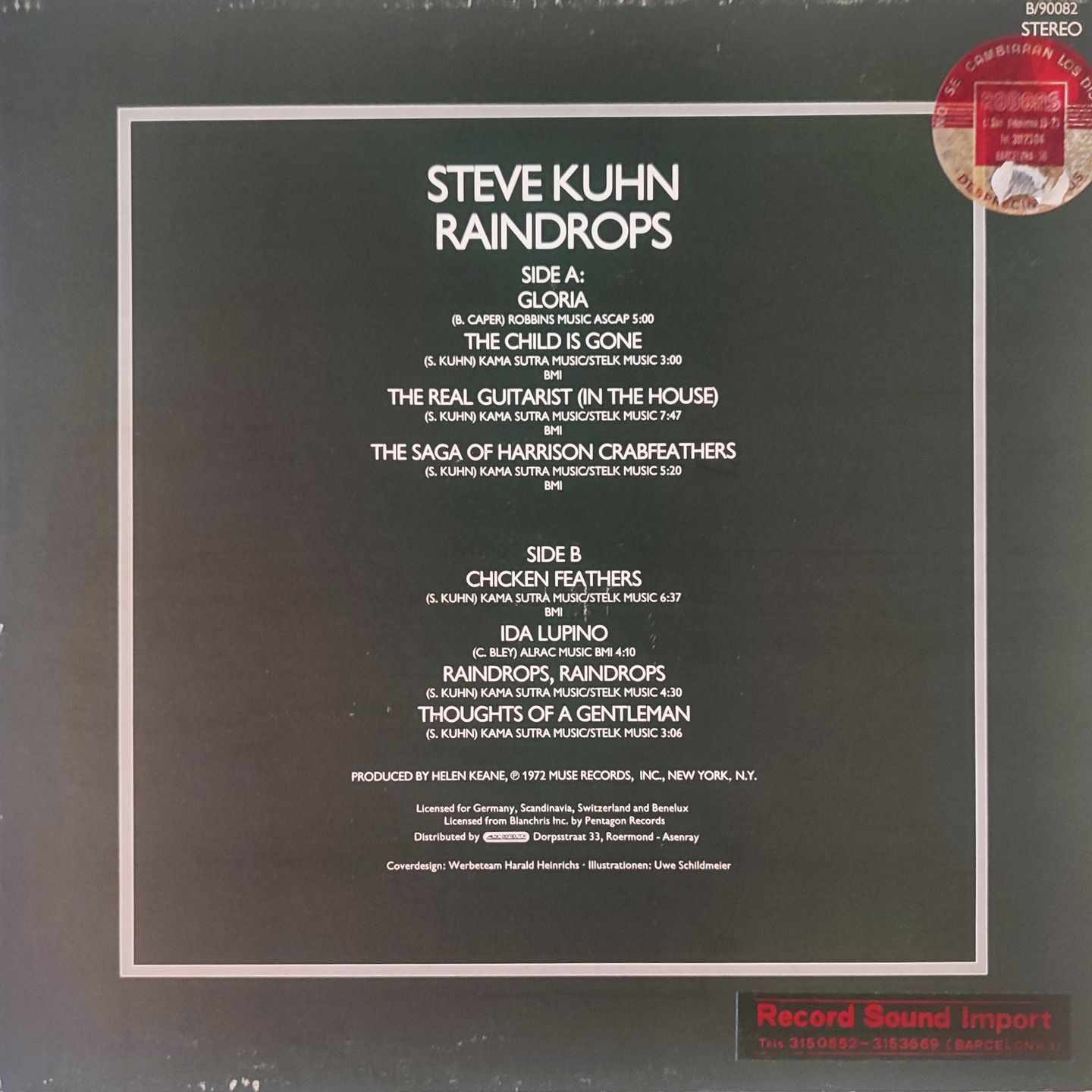 Steve Kuhn - Raindrops - Vinilo | Happy Bird (B/90082) - 2