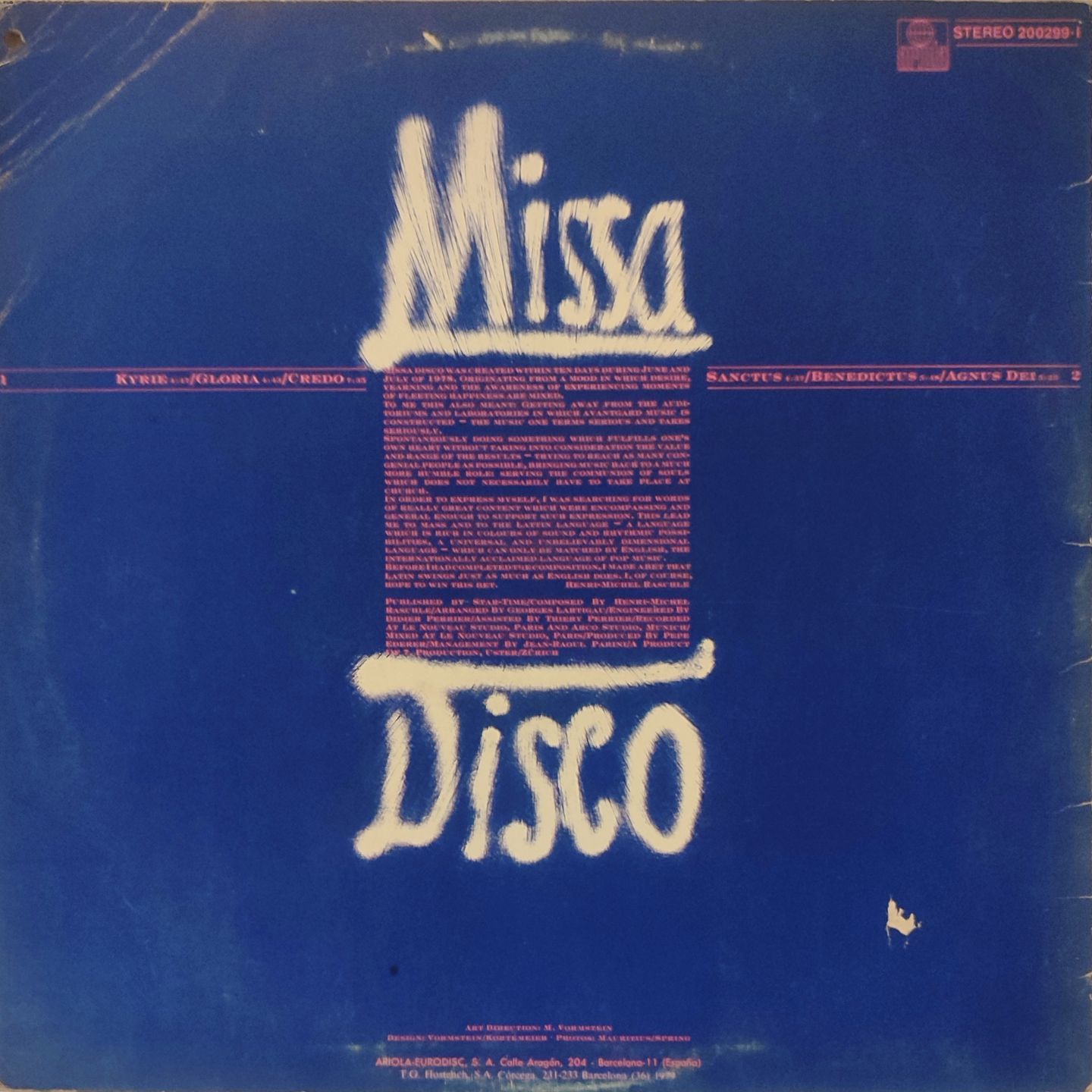 Missa Disco - Missa Disco - Vinilo | Ariola (200 299-I) - 2