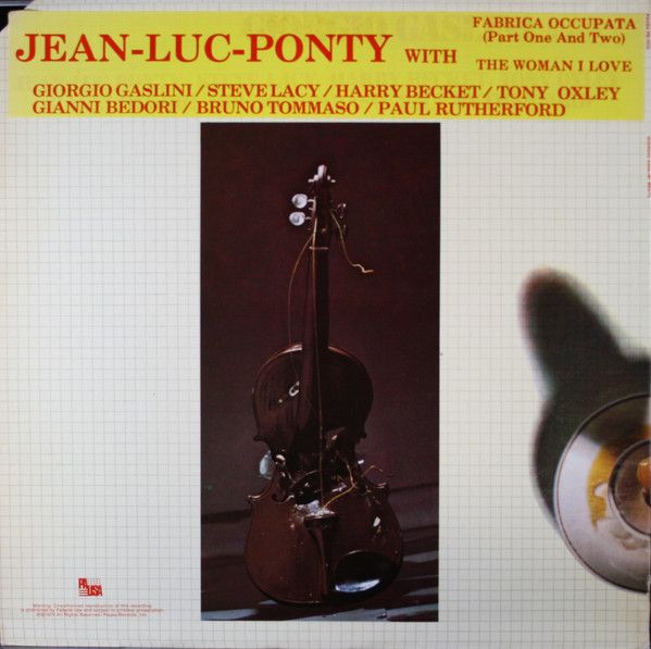 Jean-Luc Ponty With Giorgio Gaslini / Steve Lacy / Harry Beckett / Tony Oxley / Gianni Bedori / Bruno Tommaso / Paul Rutherford - Jean-Luc Ponty Meets Giorgio Gaslini - Vinilo | Pausa Records (PR-7014) - 2